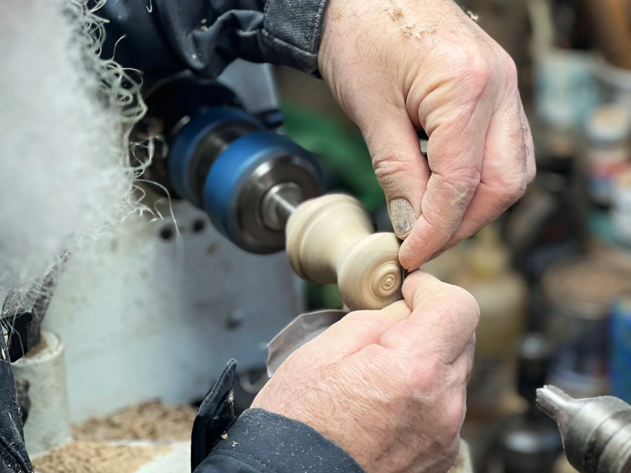 sev turning a bottle stopper