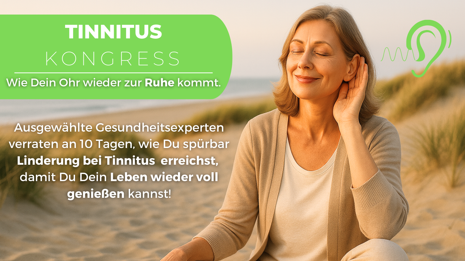 Wie Dein Ohr wieder zur Ruhe kommt: Tinnitus-Kongress vom 5. bis 14. März online