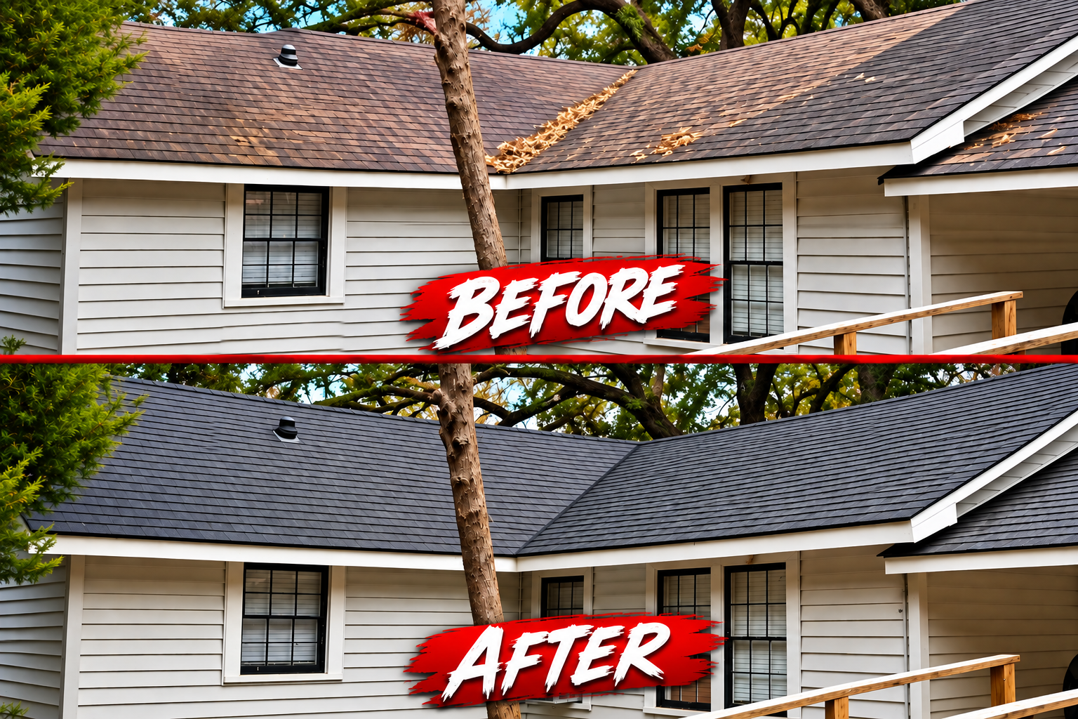 BEFORE & AFTER - Roof Replacement