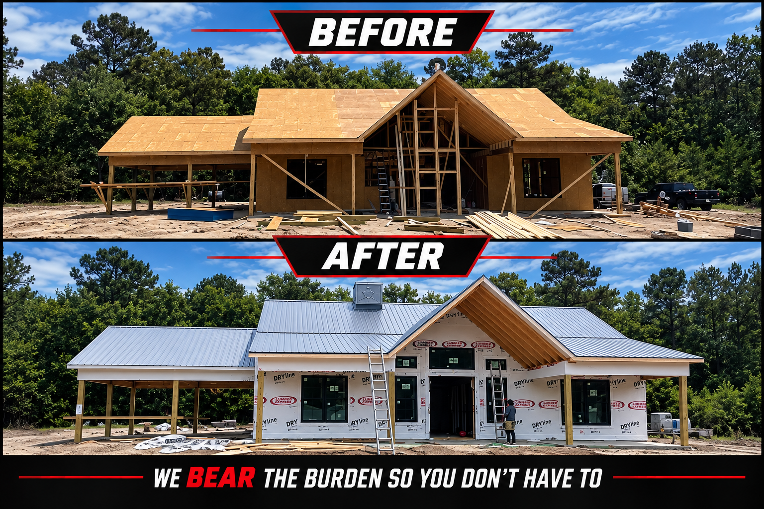 BEFORE & AFTER - Metal Roof