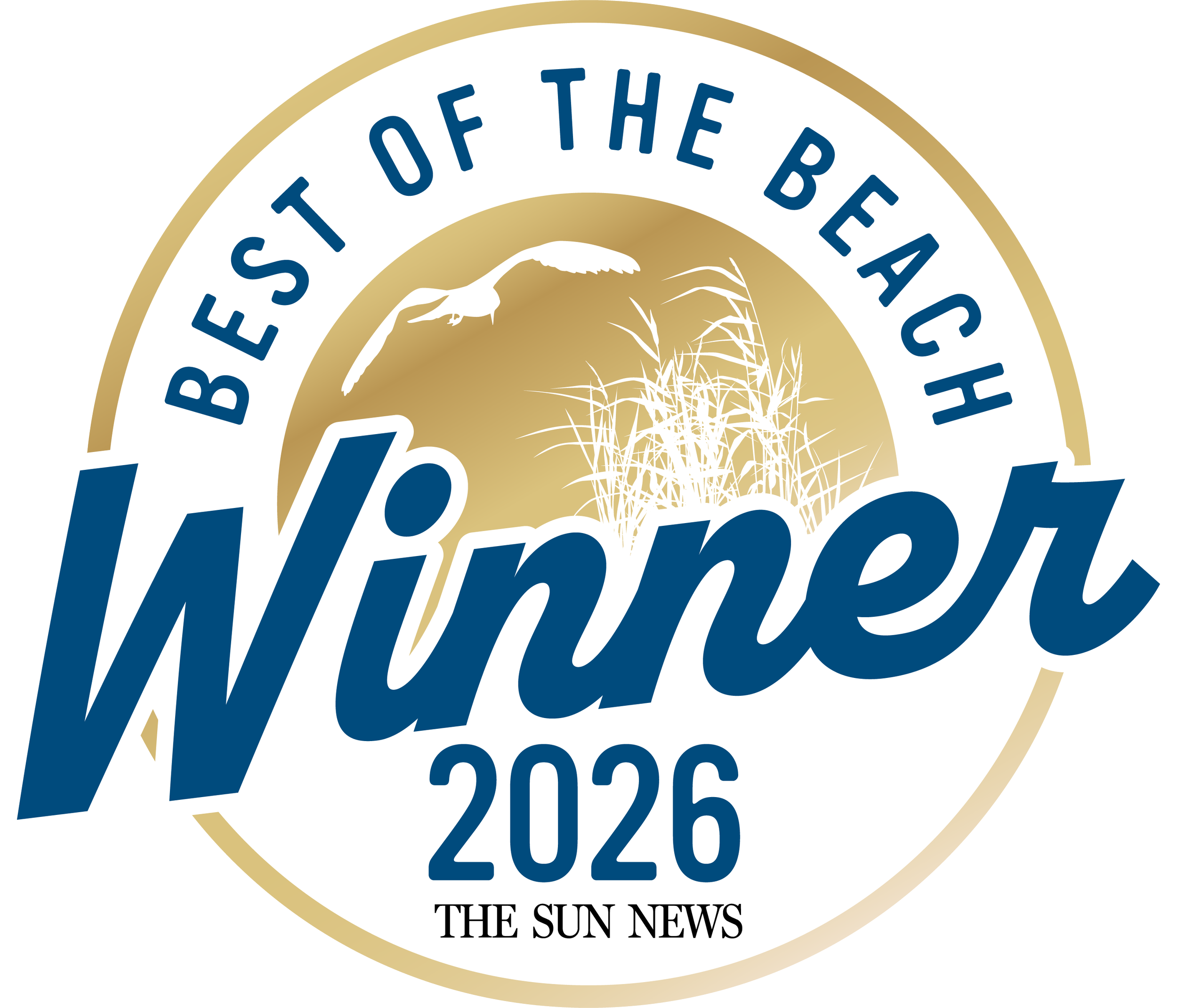Bear Roofing LLC Best of the Beach winner award badge.