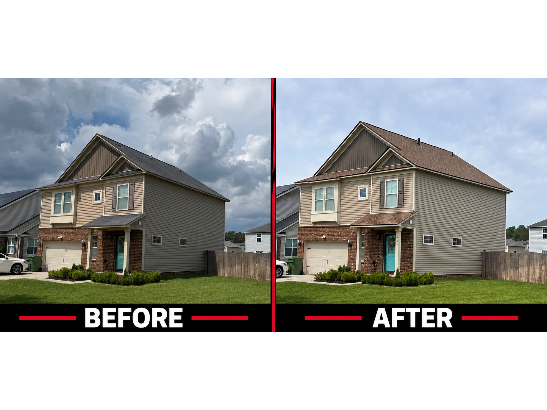 BEFORE & AFTER Roof Replacement