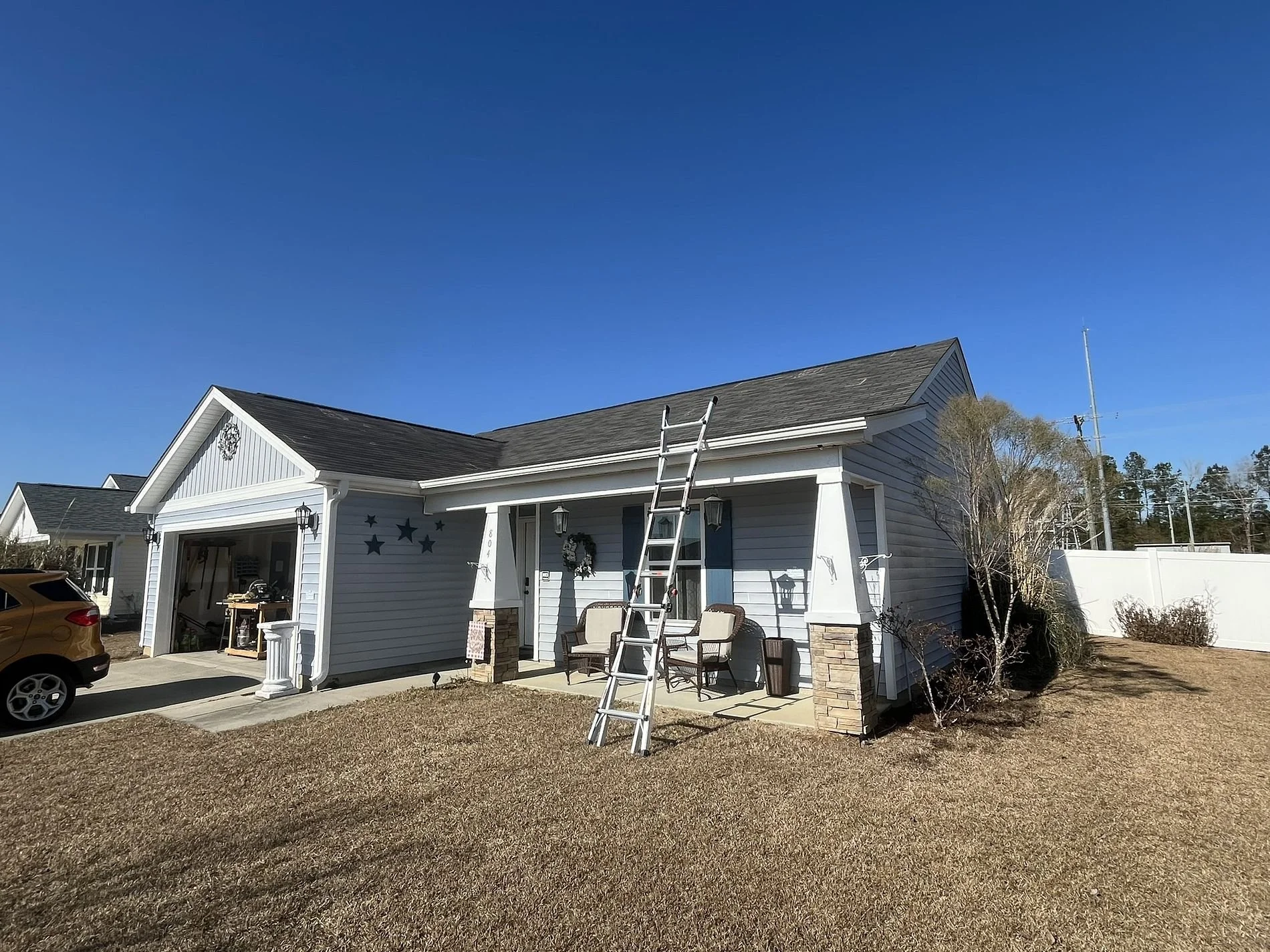 Residential home in Conway, SC before roof replacement by Bear Roofing LLC