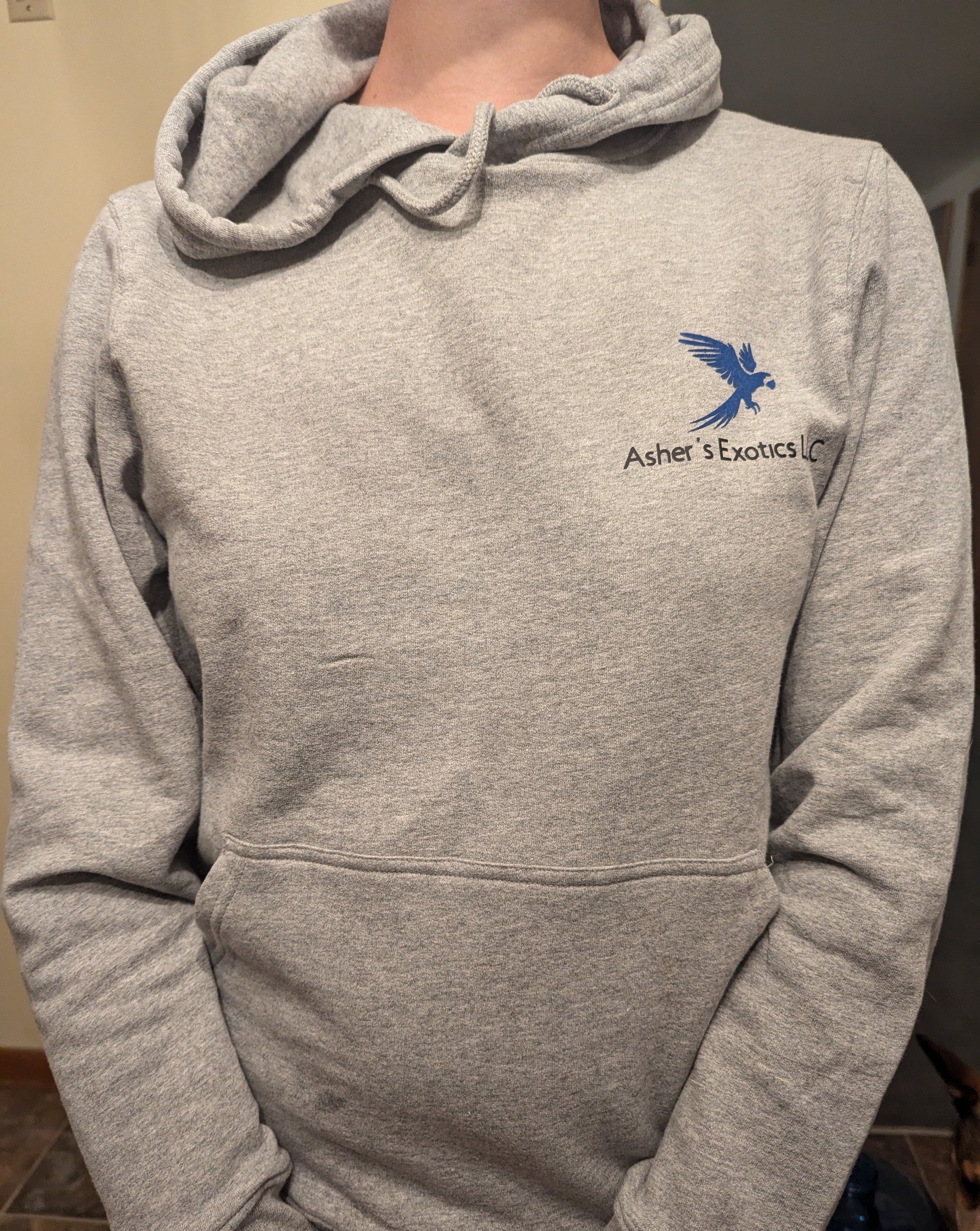 Heather Grey med-light weight Hoodie