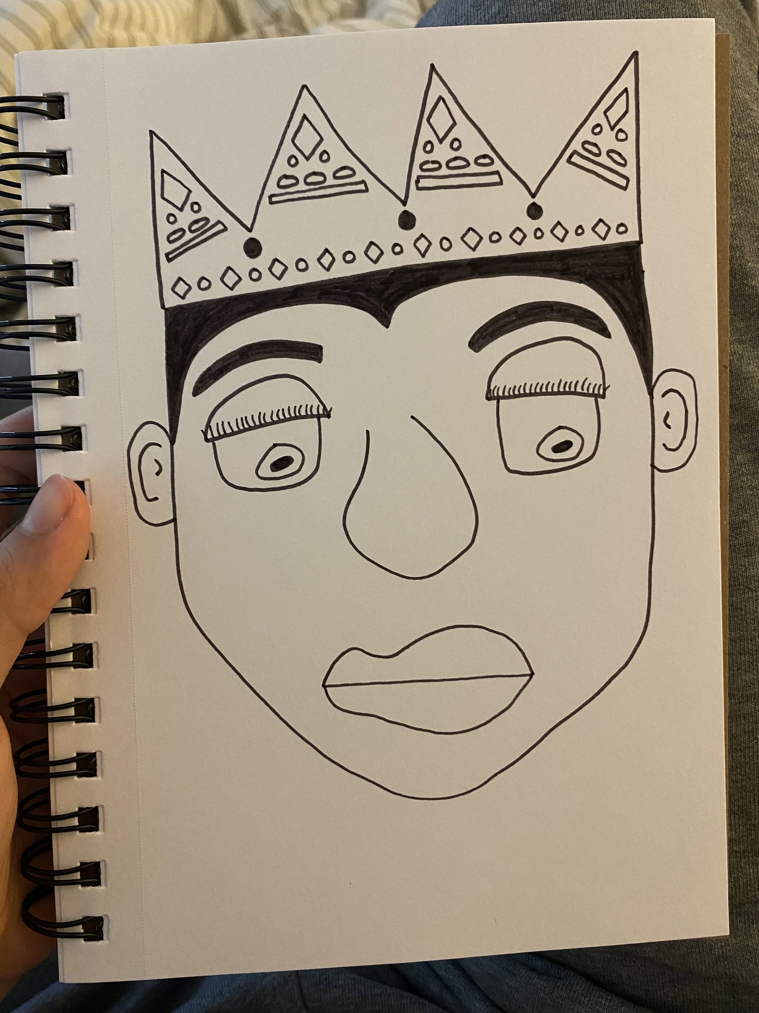 "The King of What" (5.5 x 8.5 in.) – $50 USD