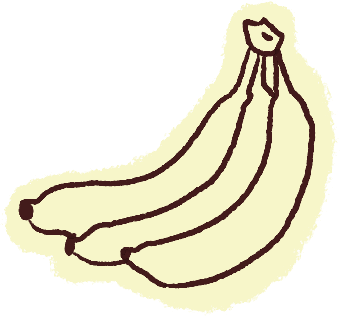 Drawing of a bunch of bananas.