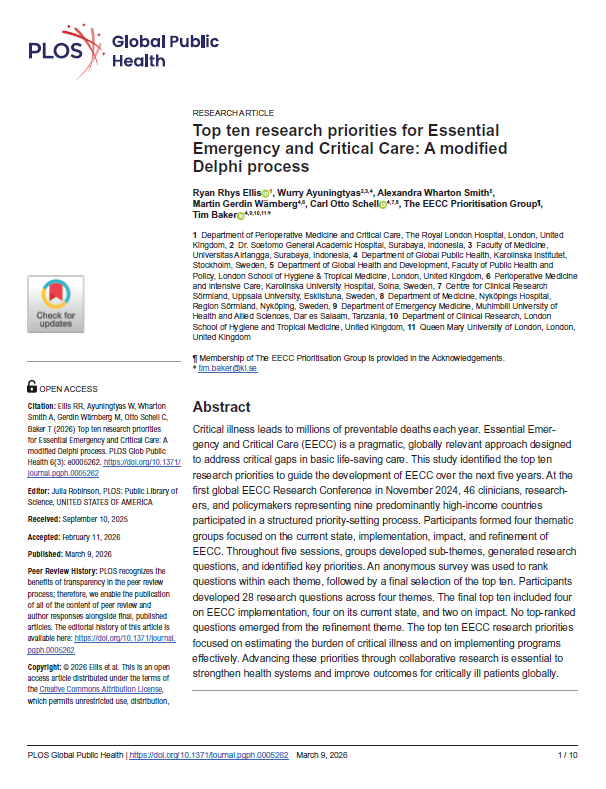 EECC Top 10 research priorities