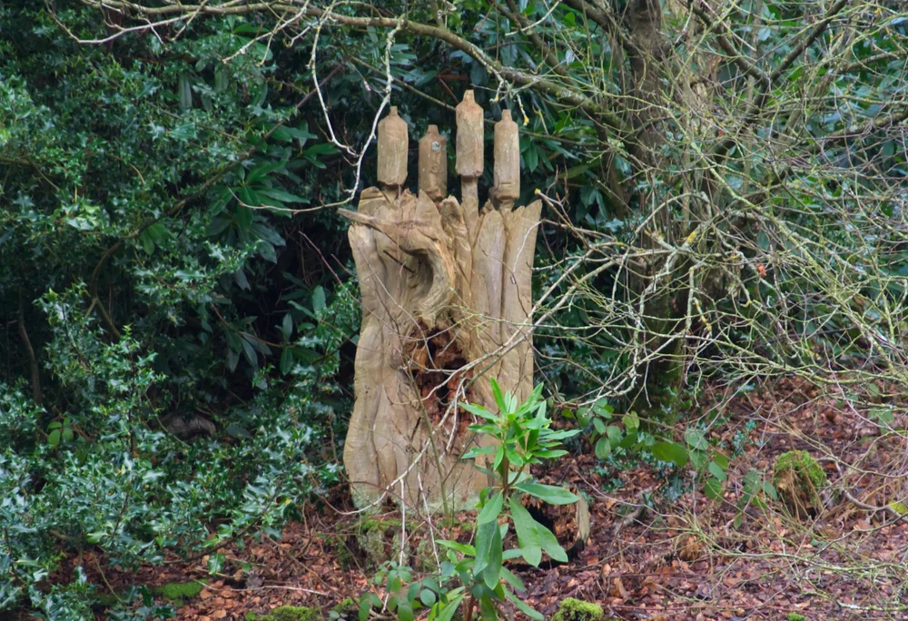 The Heron wood carving
