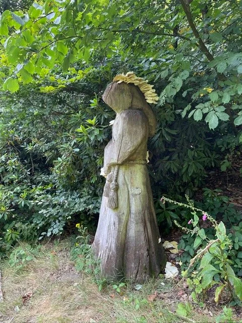 The Monk wood carving