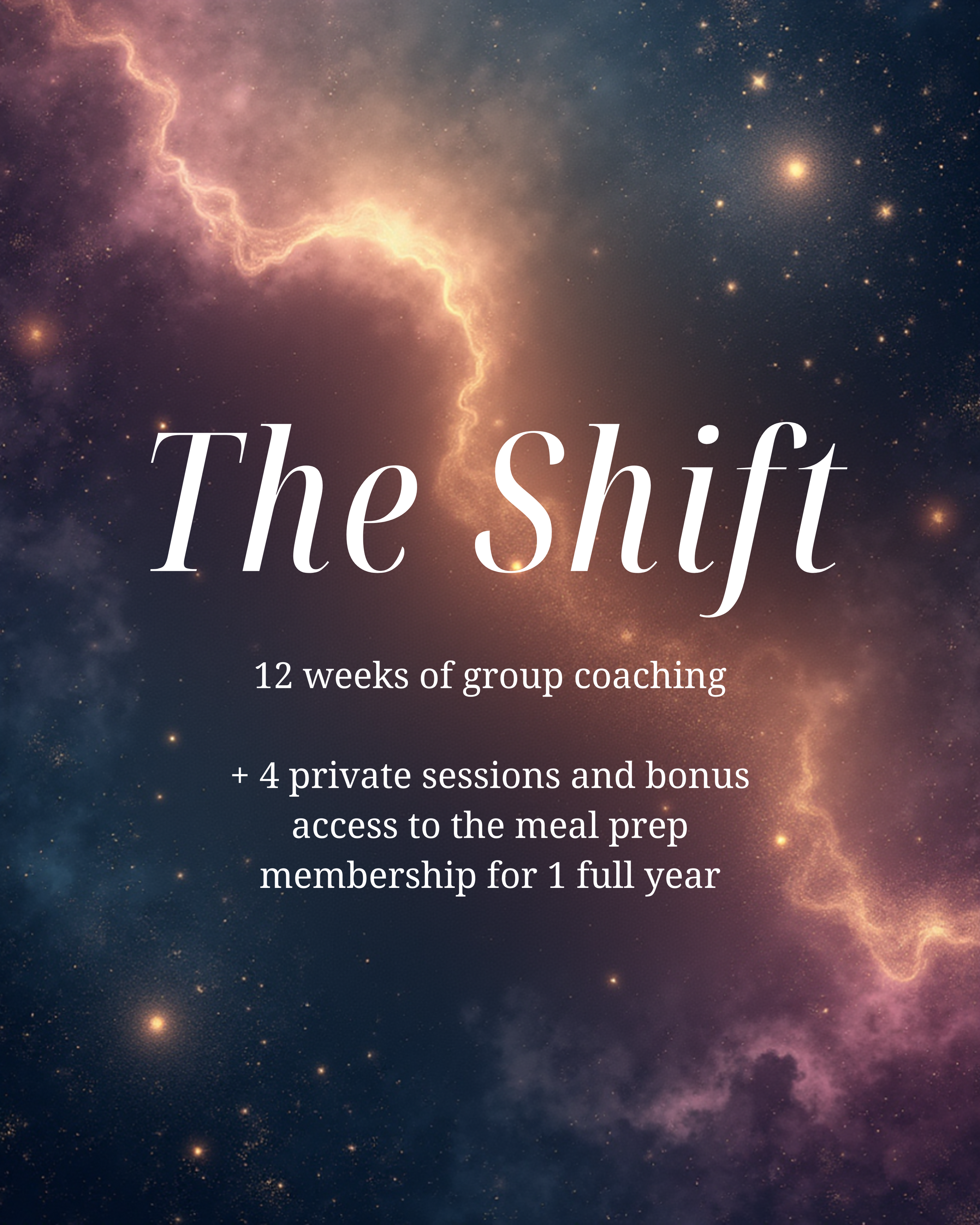 The Shift Group Coaching Program + 1:1 Sessions with Payment Plan