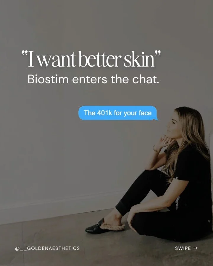 I always tell patients that biostim is the 401k for your face! Unlike the super-immediate gratification you get from leaving a filler appointment, biostimulation helps your skin produce more of its own collagen over time.

When patients voice concern