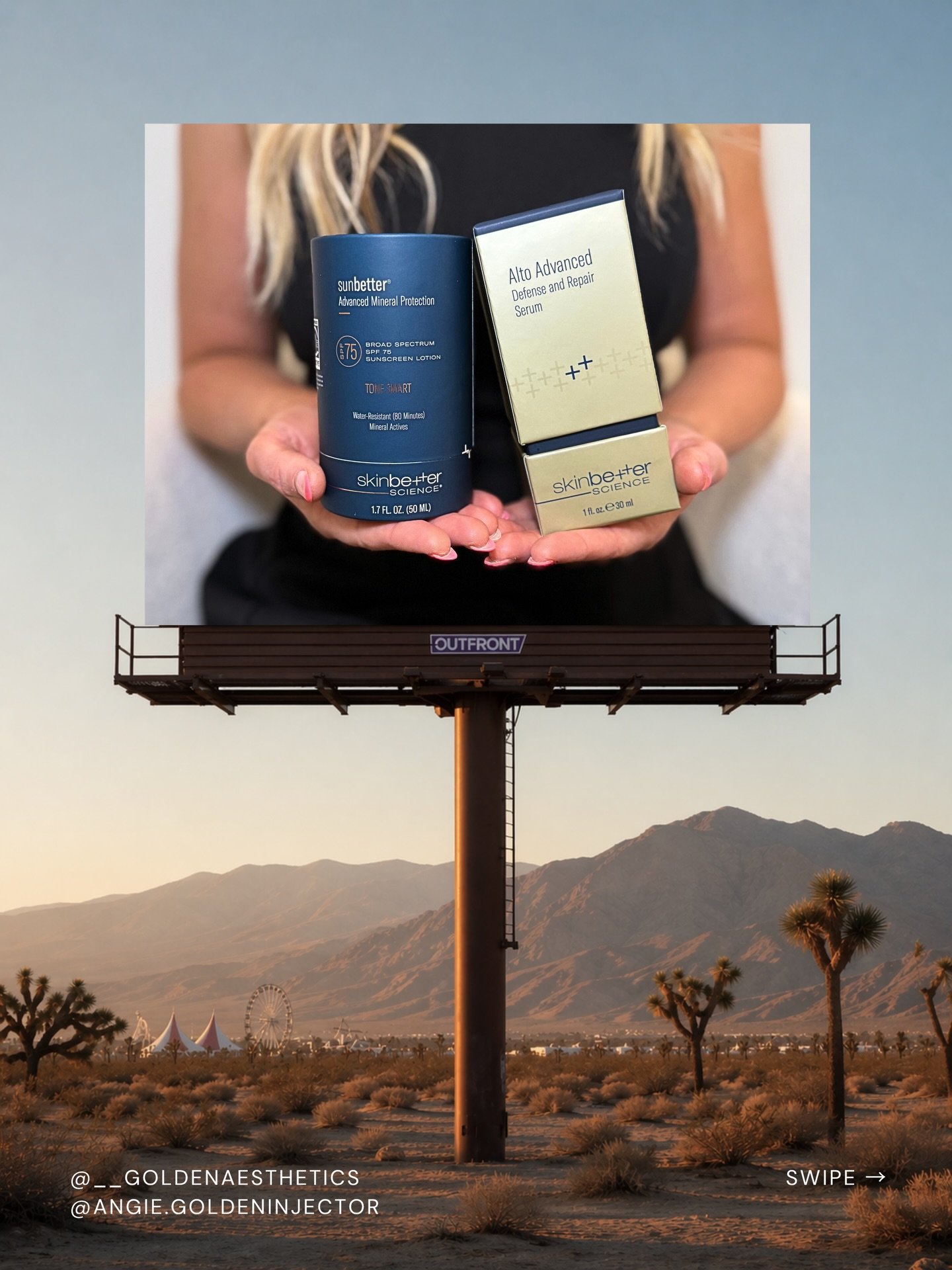 If we had a billboard in the Coachella Valley, this would be it🌵

Sunscreen is not optional. Antioxidants are not optional. The rest is up to you.

Summer is coming in hot, and your skin is already feeling it. @skinbetter science has been our go-to 