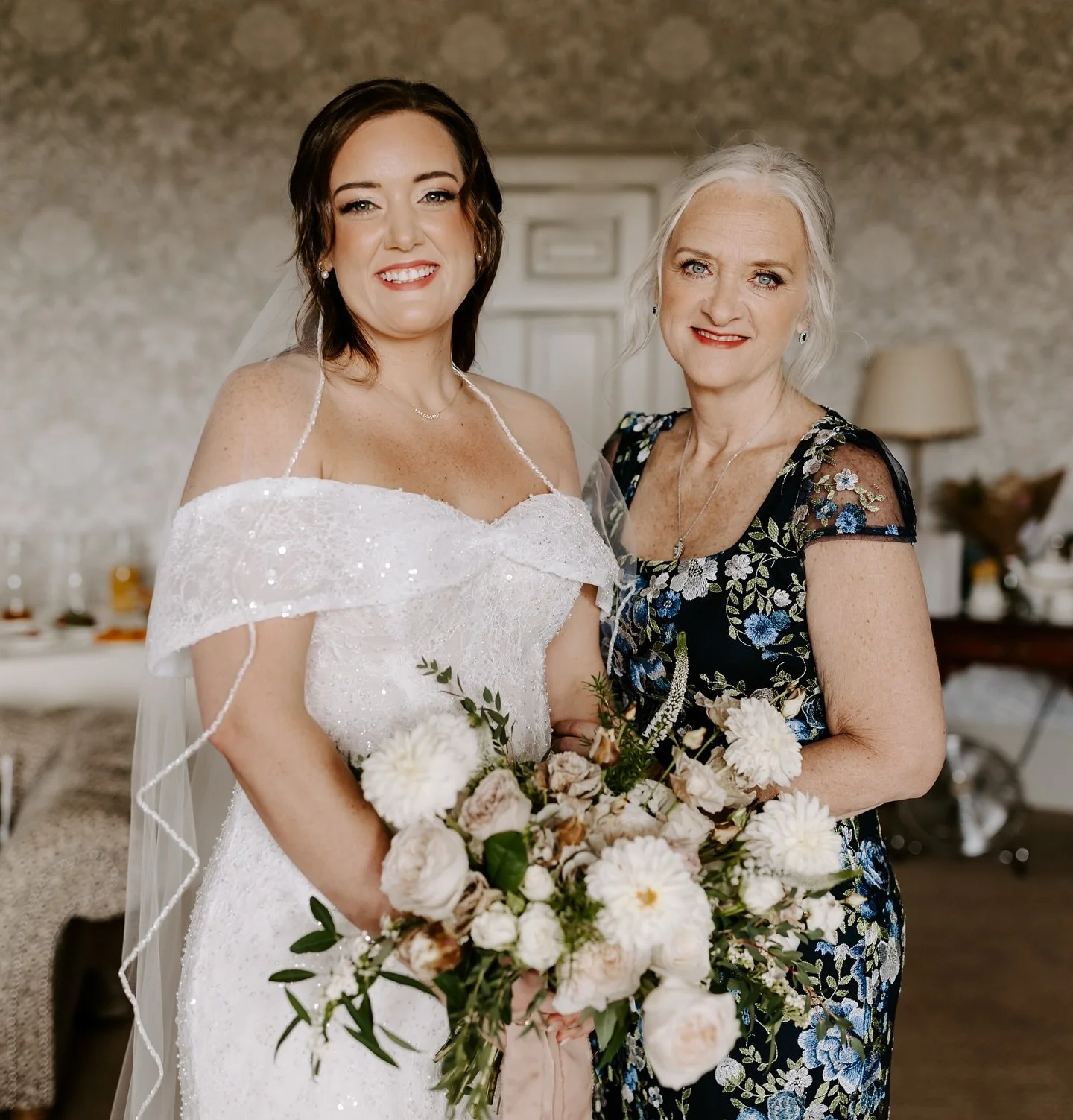 Gorgeous @mrsemilystuhlreyer and her stunning mama - wedding ready @wynyardhall captured by the brilliant @nickgeorgiouphotography. Hair by the wonderful @nadiascotthairstylist