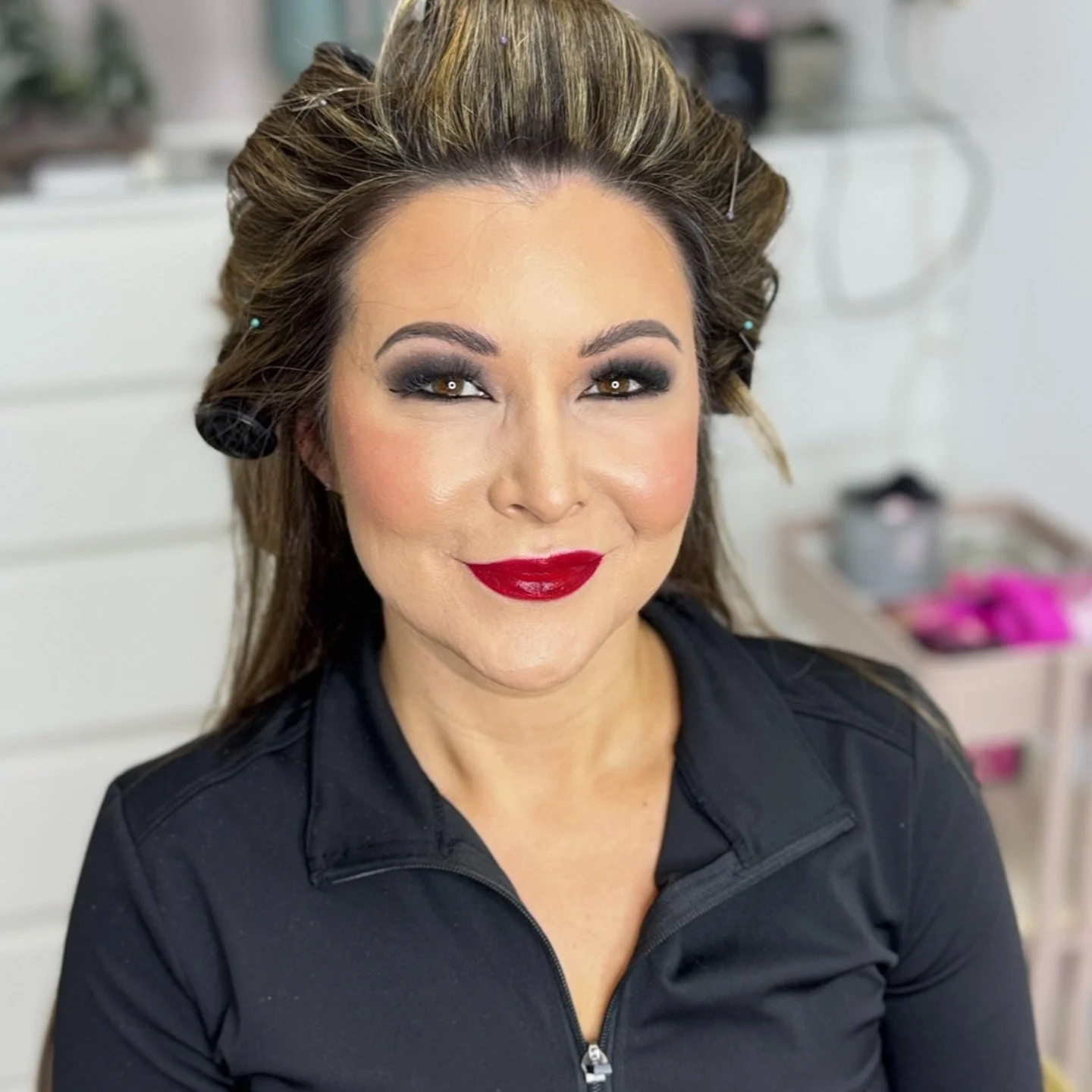 That time of year when it&rsquo;s entirely reasonable to rock both a black smokes and a black cherry lip - wedding guest festive AF vibes ❤️🫶🏻