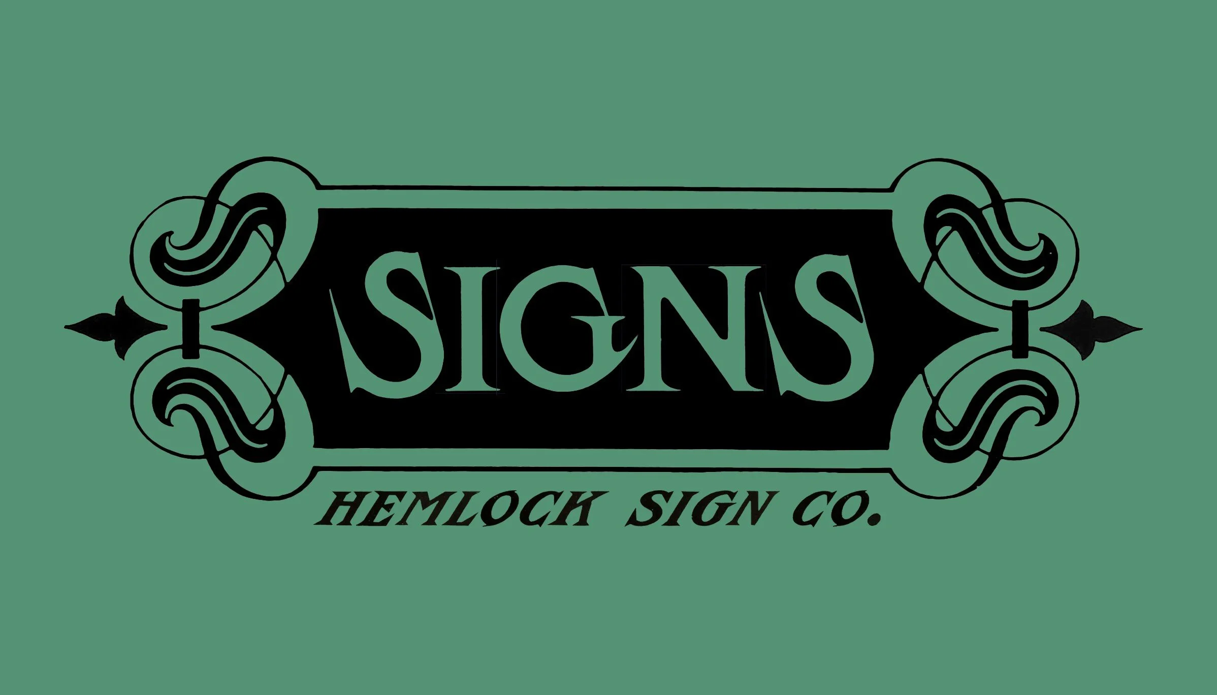 hemlock sign company business card hand painted signs