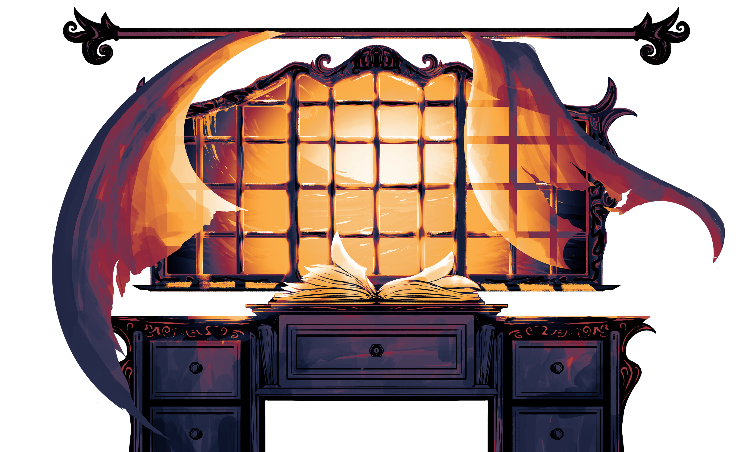 Ship interior illustration for "Written in the Devil's Manifest"