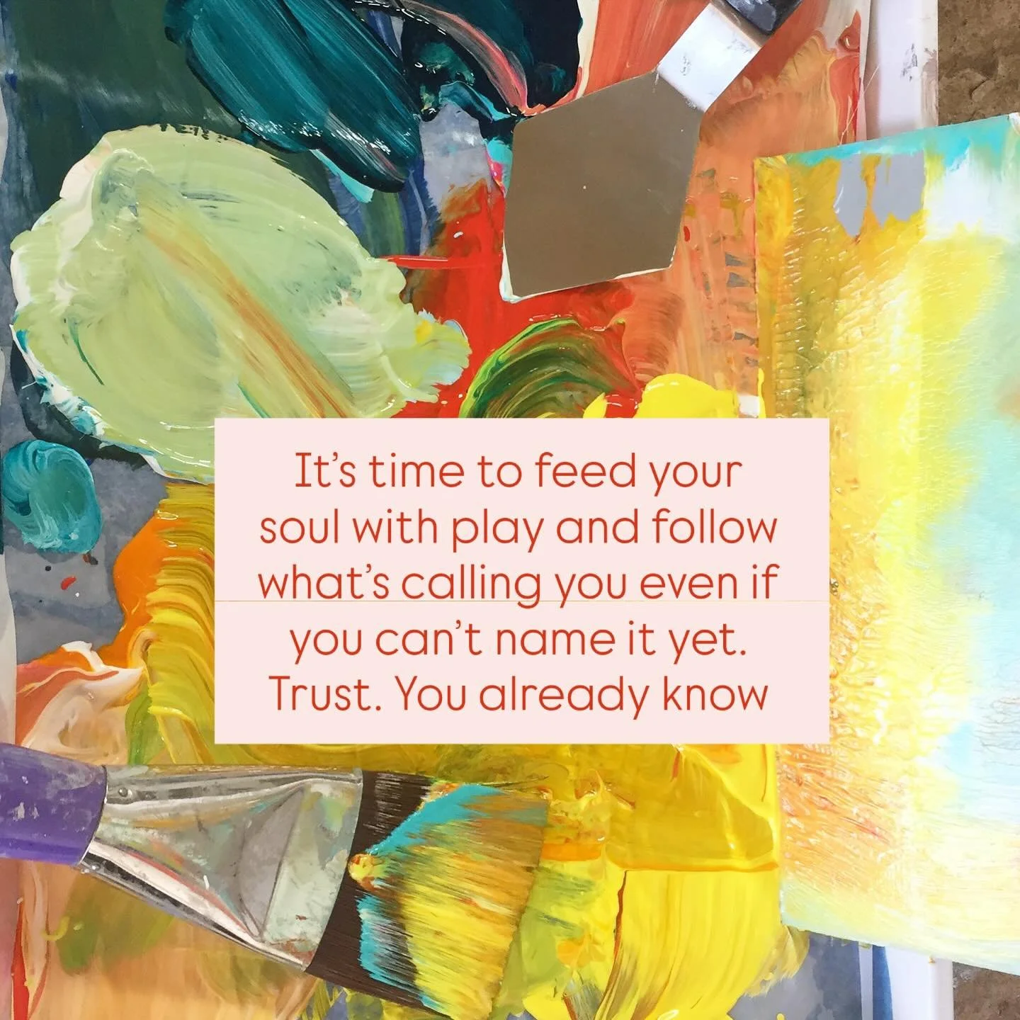Change starts as a whisper then becomes a shout. When you notice this, become curious. Play with it. Take it for a walk. Soon it&rsquo;ll show you what&rsquo;s next. Trust. You know.

#painterslife
#artforthesoul 
#wildwisdom
#makingmarks 
#intuitive