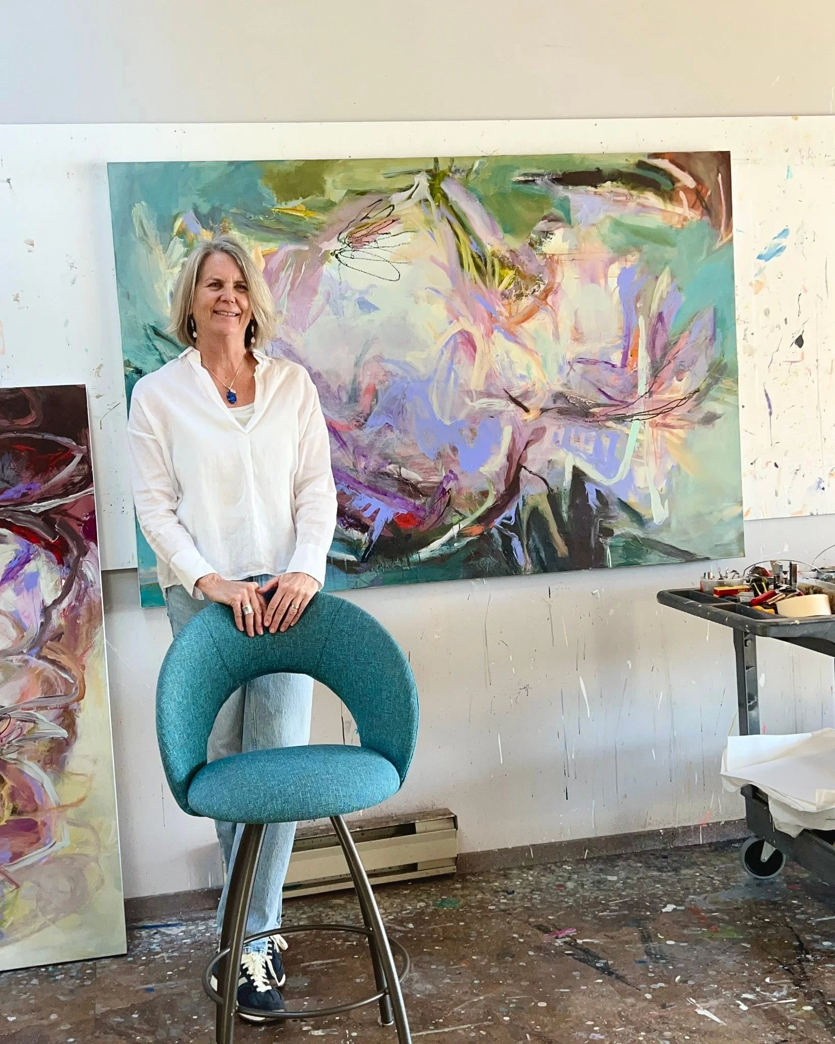 Welcoming you to come to the opening reception for this gorgeous group show on Friday featuring abstract paintings by Jeanette Jarville, David Patterson, Colleen Lumb and me. 

#collectedinteriors 
#artforinteriors 
#interiordesignart 
#designerart 
