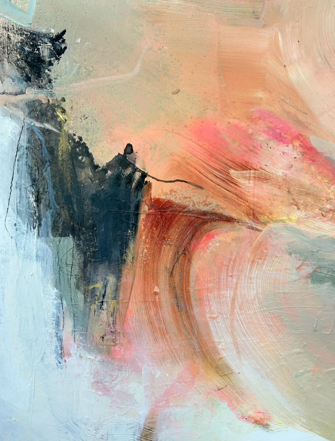 Details from various paintings.

Movement, softness, tension, stillness. Simply living. Being alive.

Curious if one pulls you in more than the others. 😊

#contemporaryabstractart #lyricalabstraction #saltspringisland #abstractpainting #artandenergy
