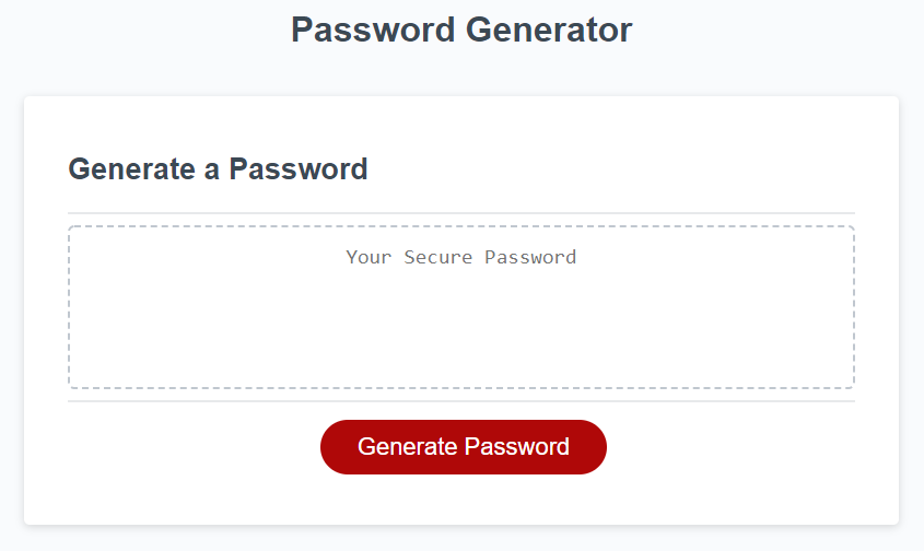 HTML, CSS, and JavaScript: Password Generator