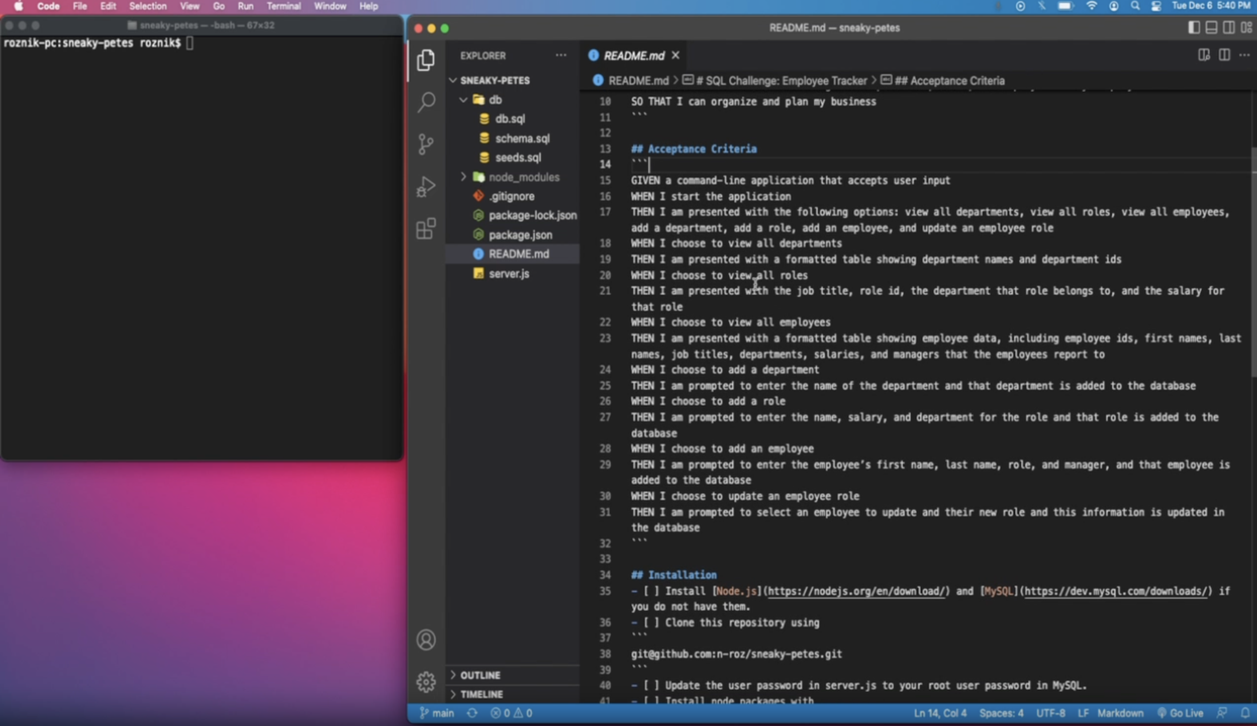 SQL: Employee Tracker