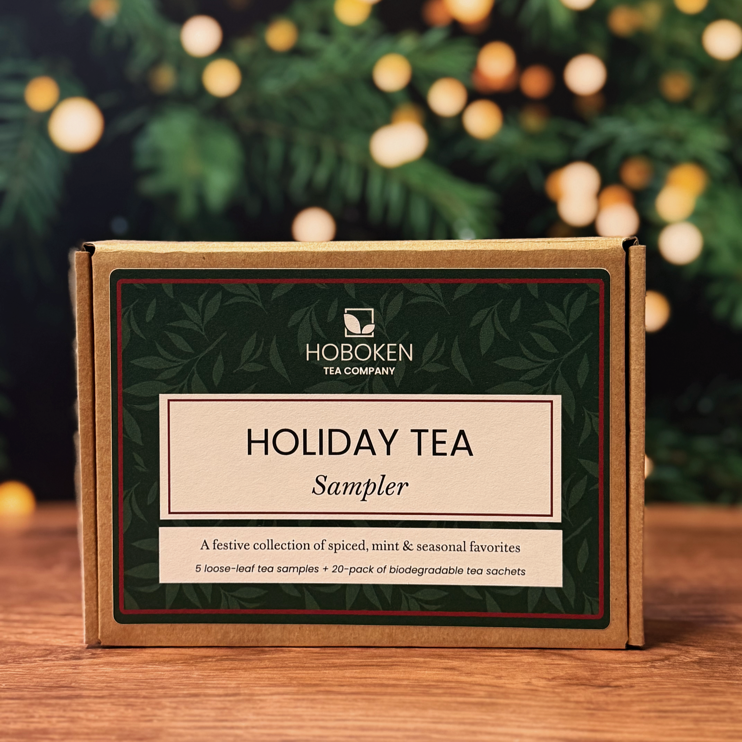 Holiday Tea Sampler | Five Festive Teas | 5 Teas + Biodegradable Sachets