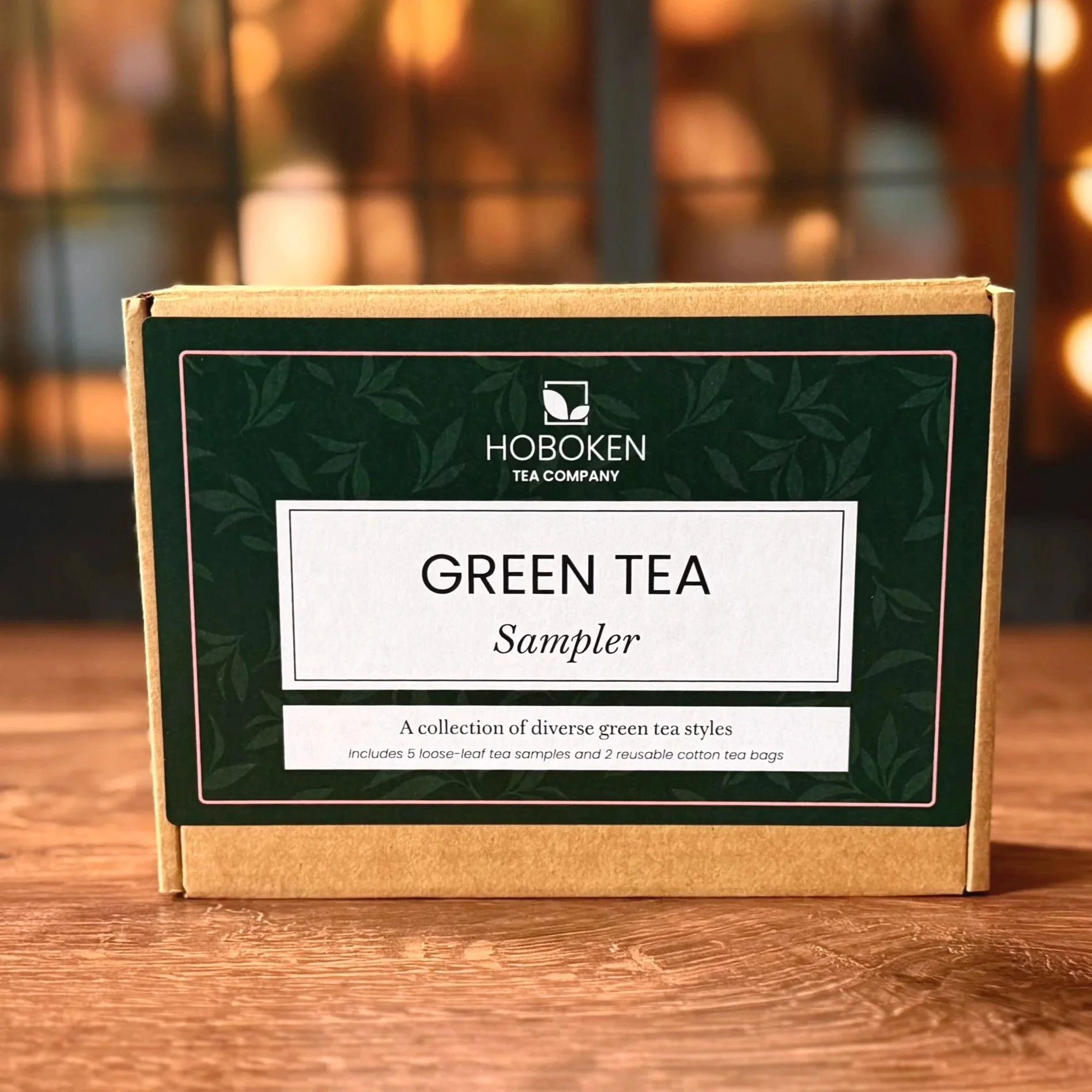 Green Tea Sampler | Five Green & Lightly-Oxidized Teas | Includes Reusable Tea Bags