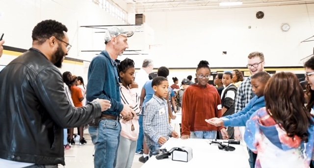 Kid showcasing