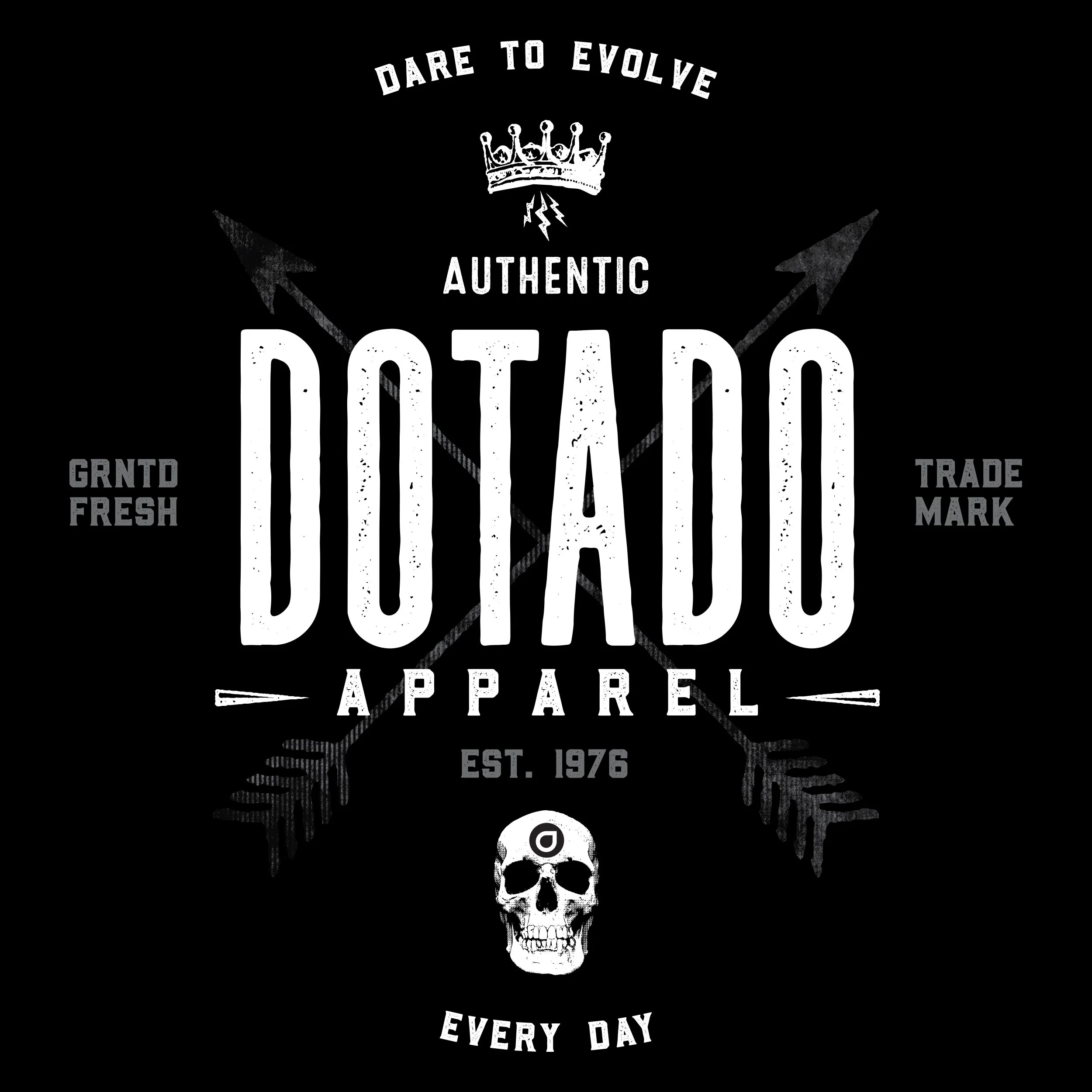 close up of dotado apparel whiskey design tee design