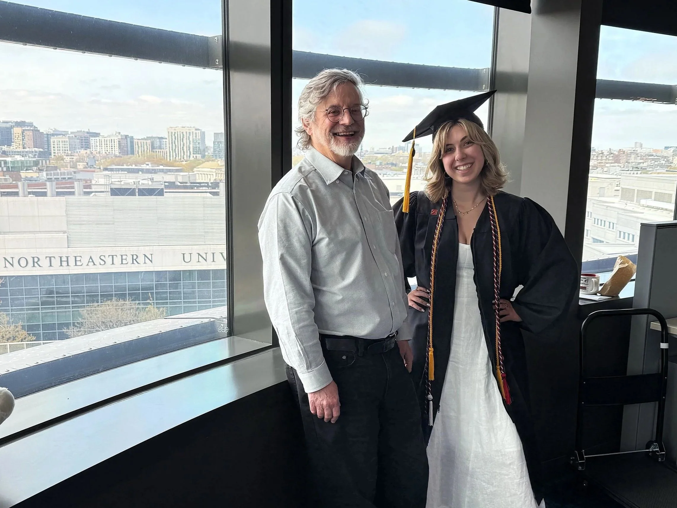 Intern Alyssa Franczak on graduation day, en route to joining Mitre (4/30/26)