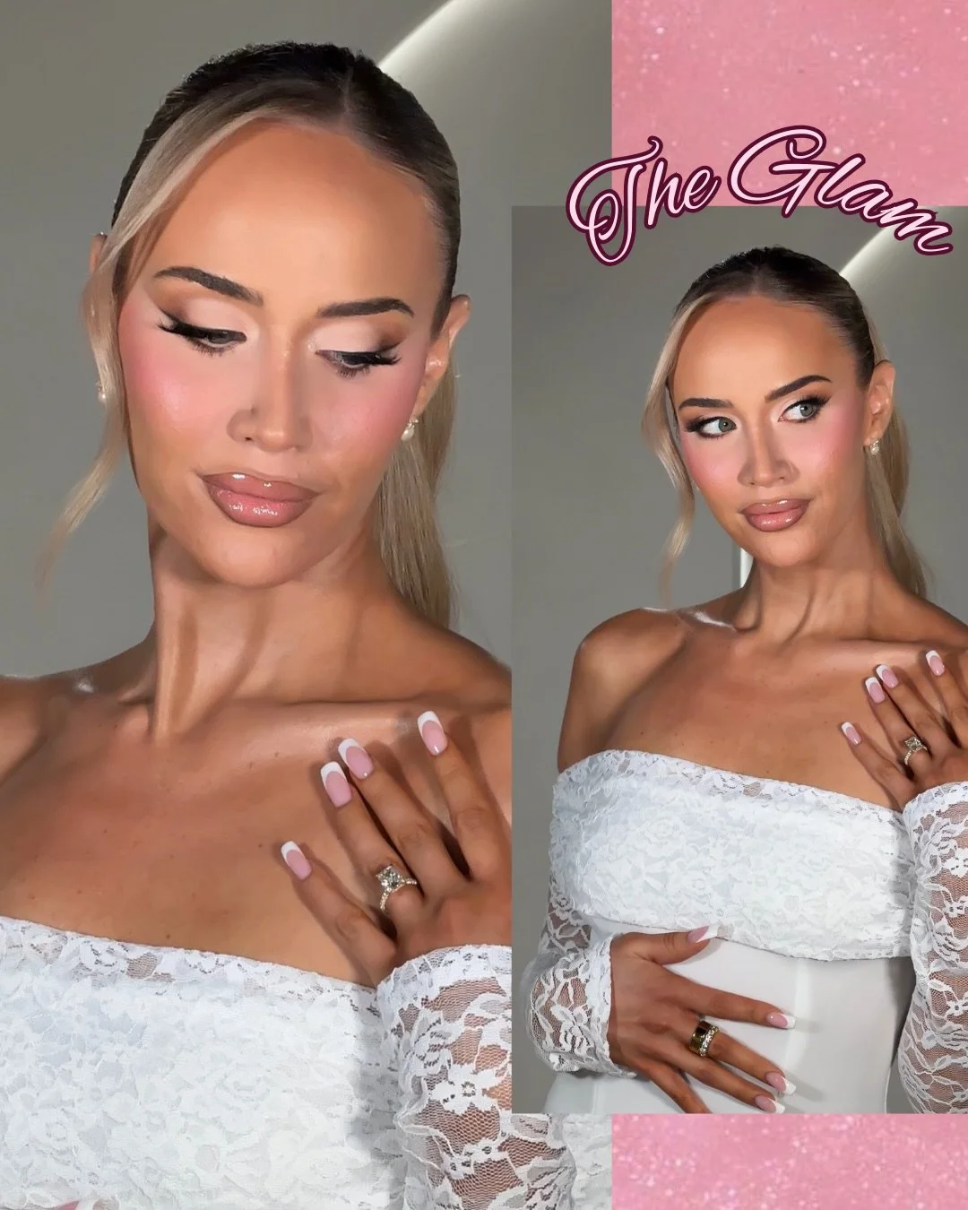 Your bridal inspo: Delivered 📩

Key products: 
@contorbeauty &lsquo;flared&rsquo; artist lash 
@yslbeauty all hours foundation 
@natashadenonabeauty hy-glam concealer 
@lysbeautyofficial bronzer stick 
@patricktabeauty &lsquo;just enough&rsquo; blus