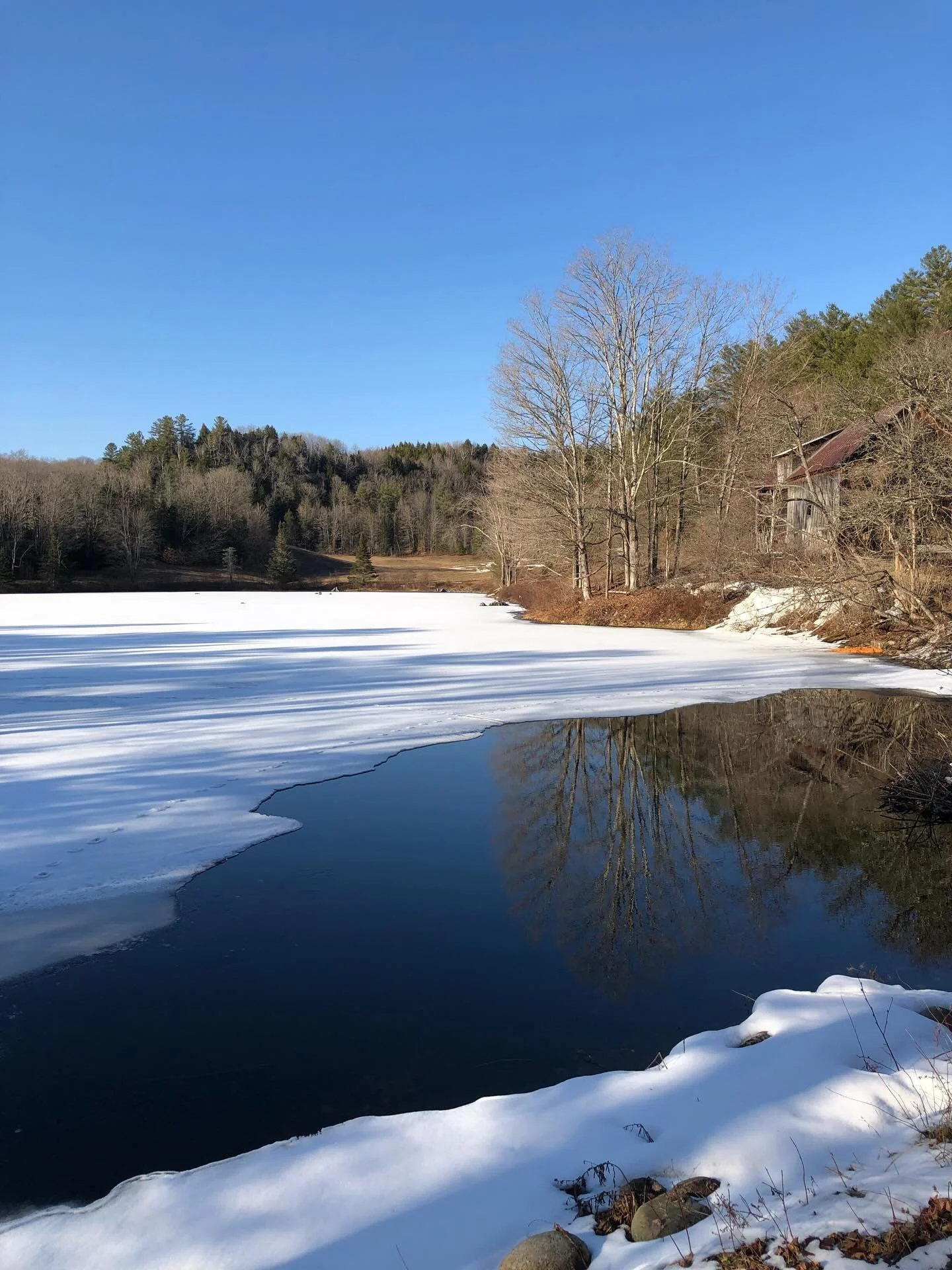 The Vermont thaw report. After a hard freeze the trees ran late this afternoon. Our snow has mostly disappeared and I&rsquo;m watching the weather, gauging when to start pulling taps. The shop is no longer taking on water, the sun feels good on my sk