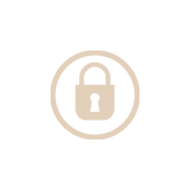 A beige square on a white background