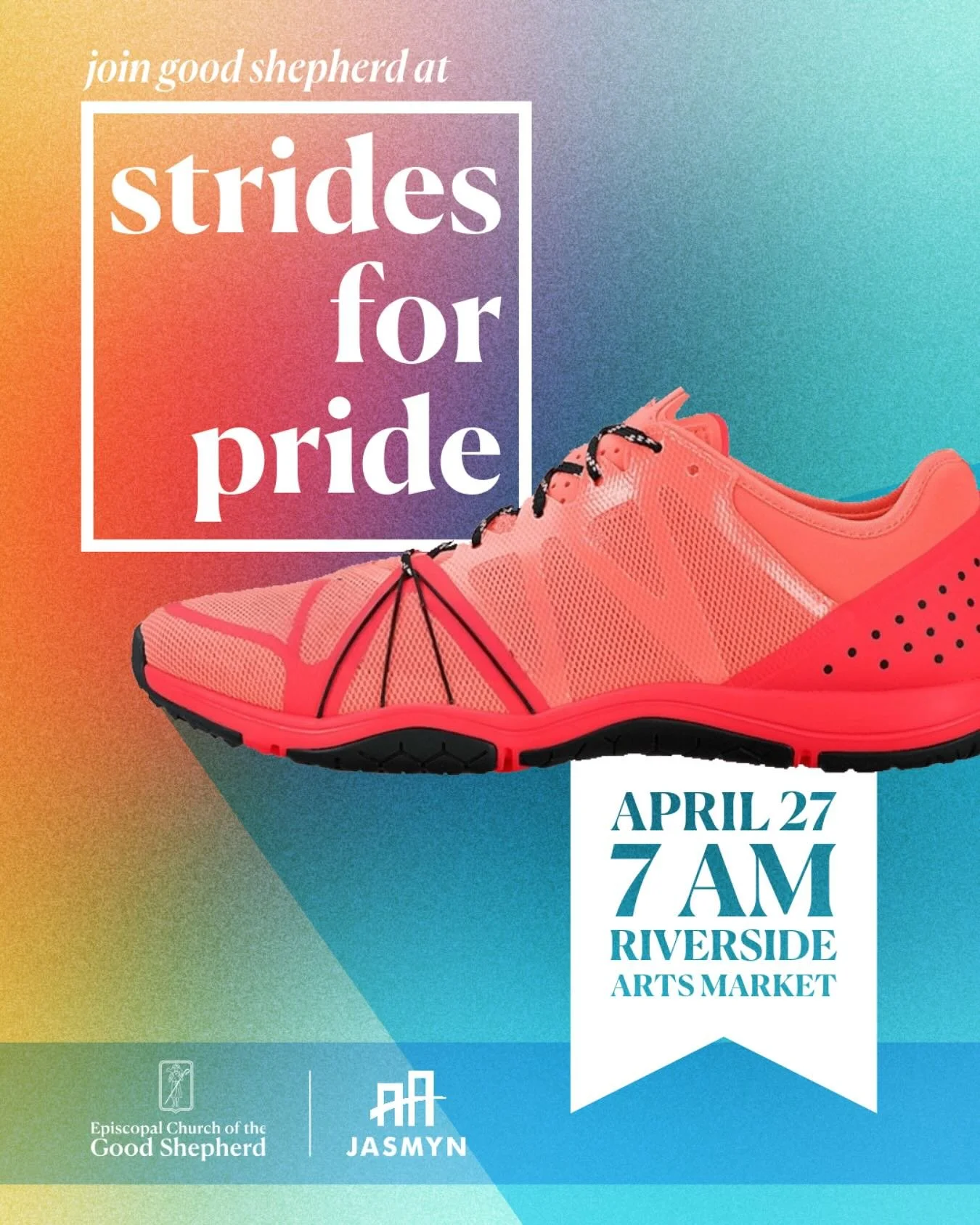 Hey folks! It&rsquo;s not too late to register! Join the @goodshepherdjaxchurch team next Sunday, April 27th, at Strides for Pride&mdash;a 5k fundraiser supporting @jasmynjaxlgbtq, one of our non-profit partners. You can run or walk, or you are welco