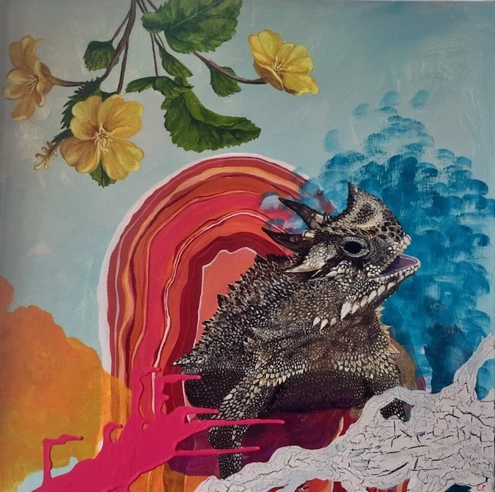 Horny Toad, 2024  Acrylic on Canvas  20x20  $700