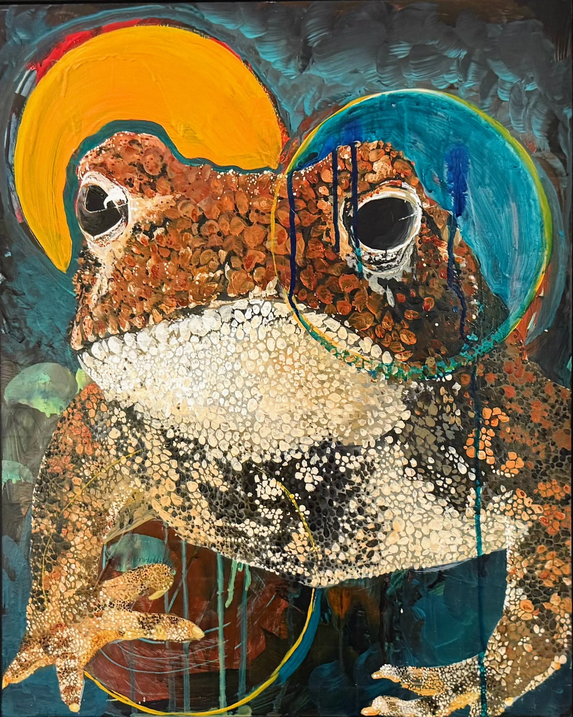 Houston Toad, 2025  Acrylic on Panel  20x16  $600