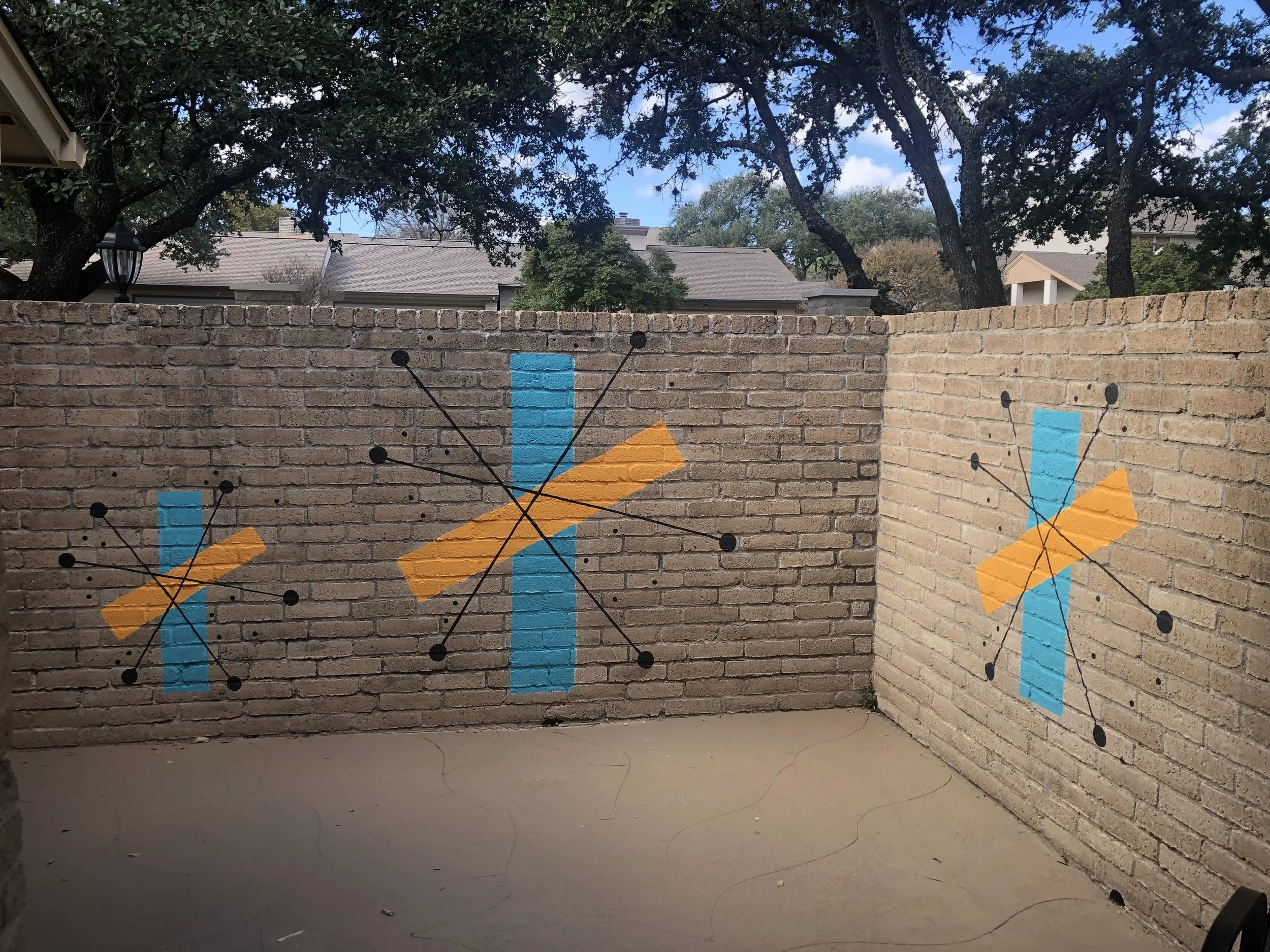 Retro Vibe Patio, 2021  Latex Mural