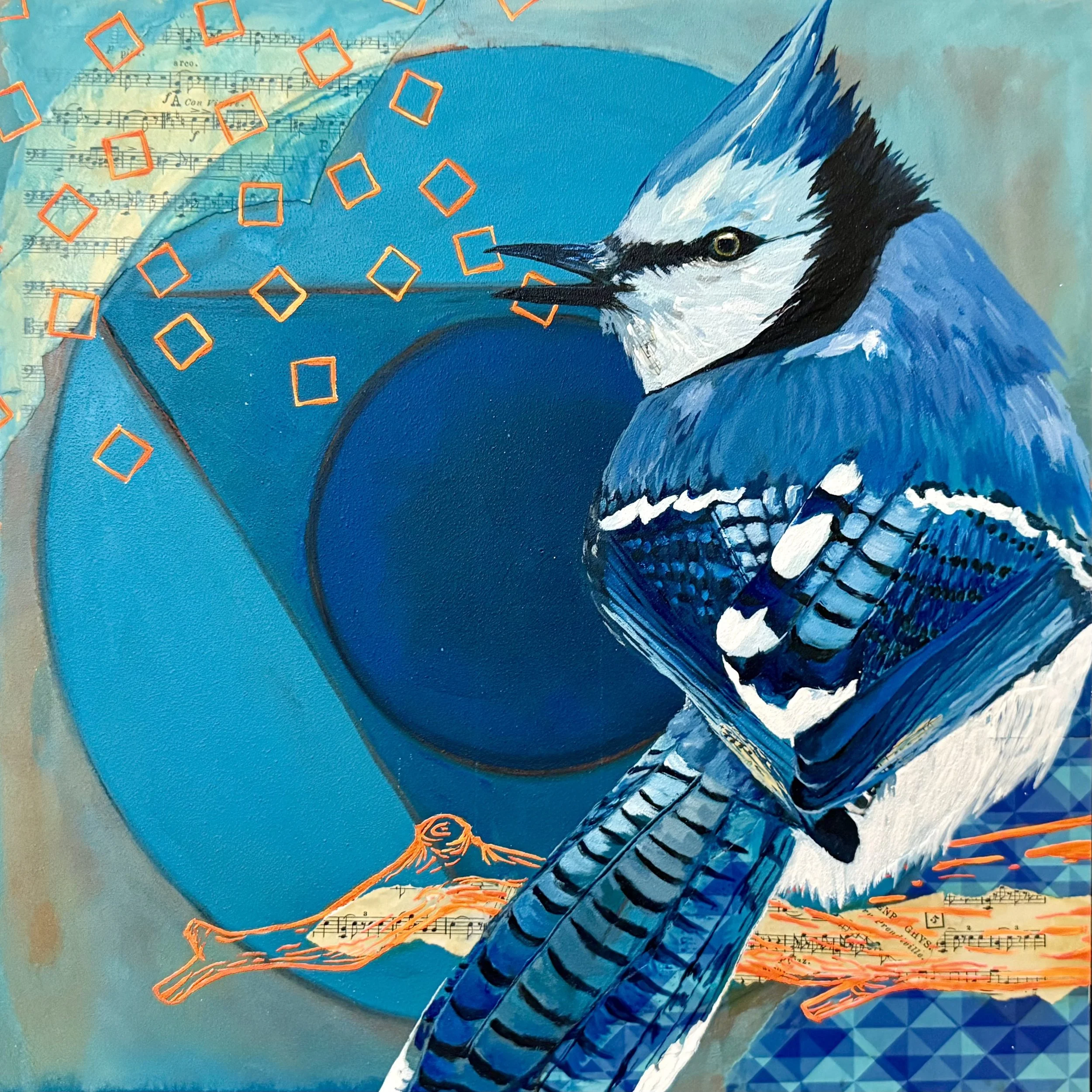 Sing Your Truth, 2025  Acrylic on Panel 18x18 $555