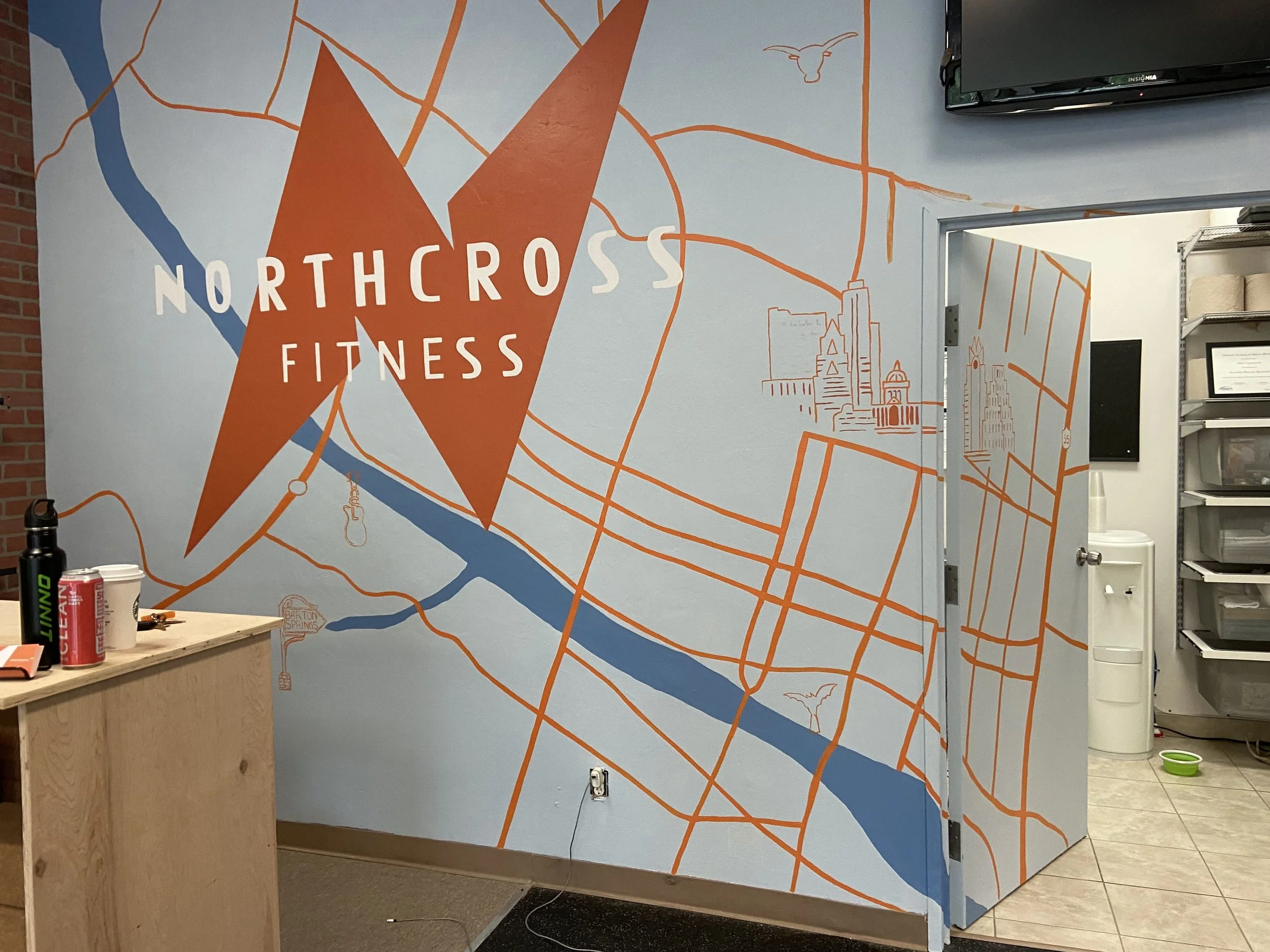 Northcross Fitness, 2020  Latex Mural