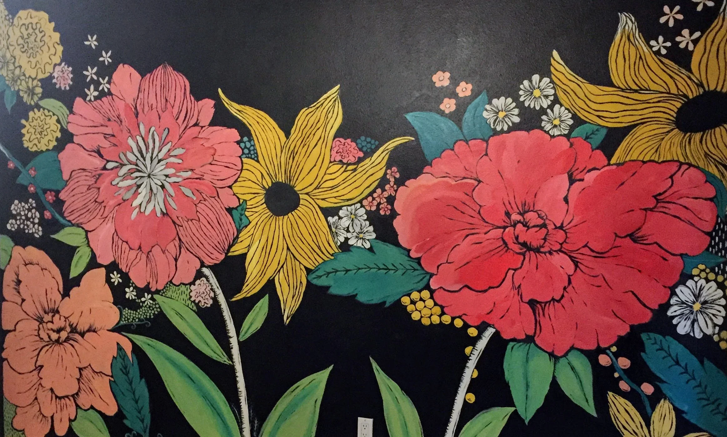 In Bloom, 2017  Latex Mural