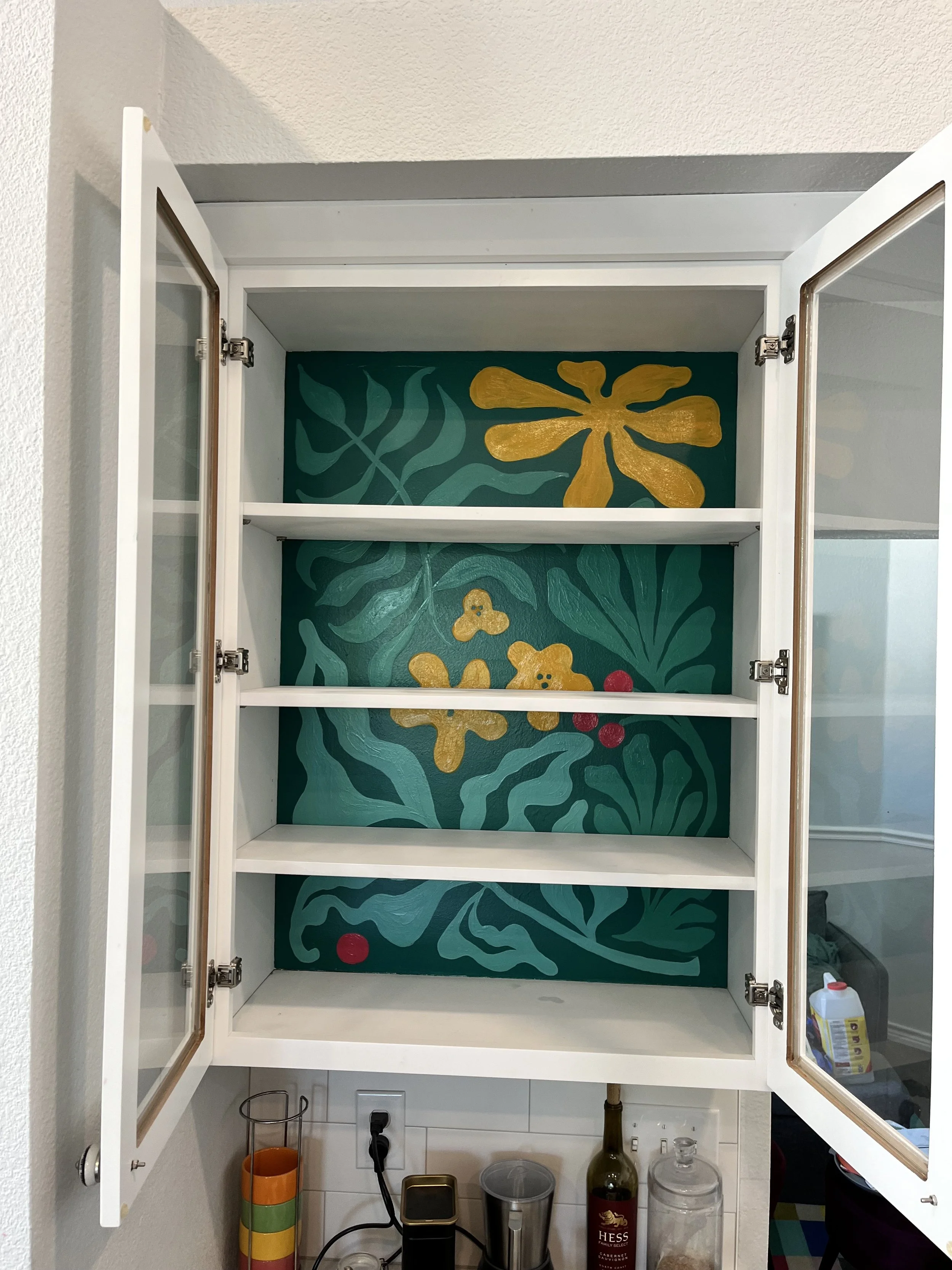 Floral Cabinet, 2022  Oil Mural