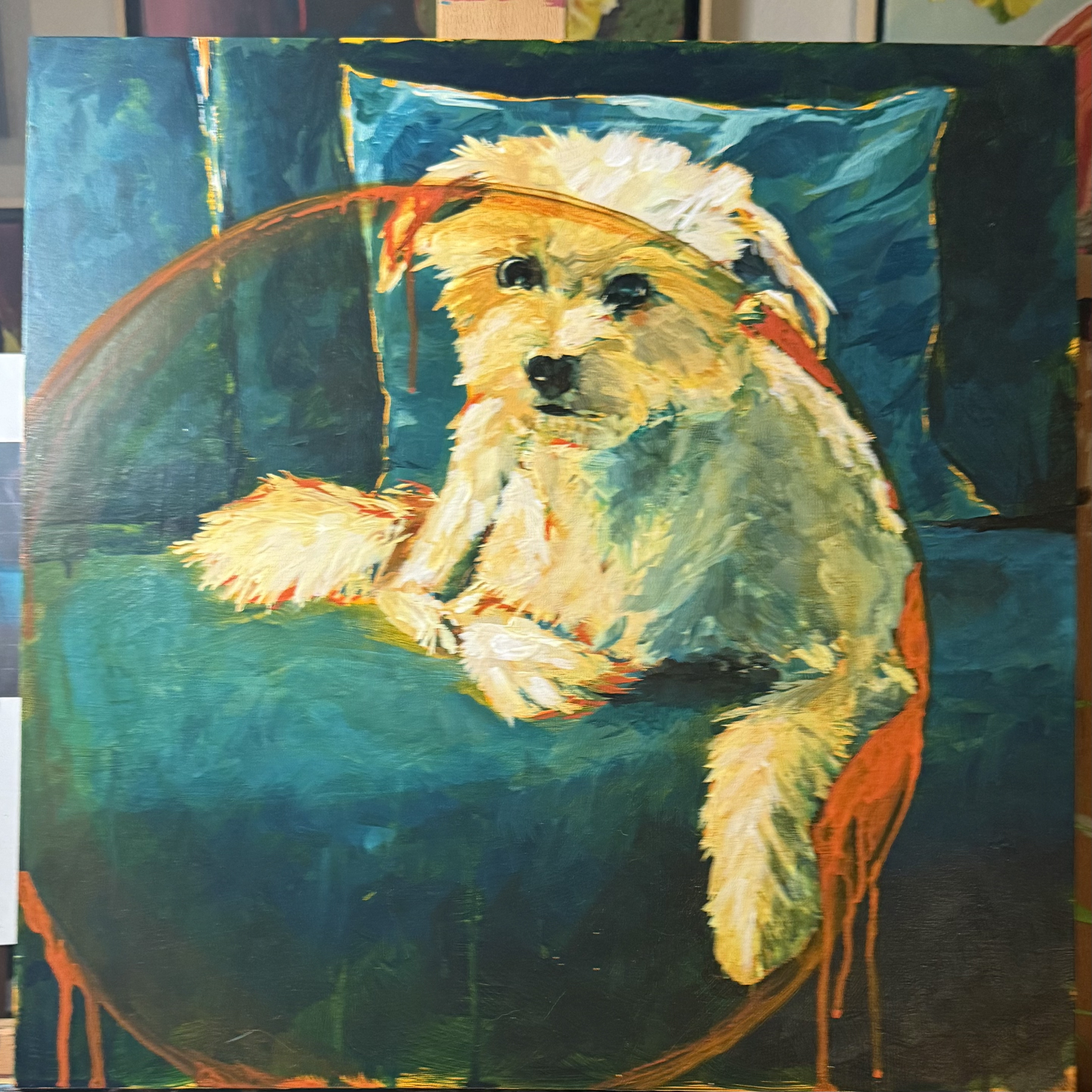 Riley, 2025  Acrylic on Panel  18x18  SOLD