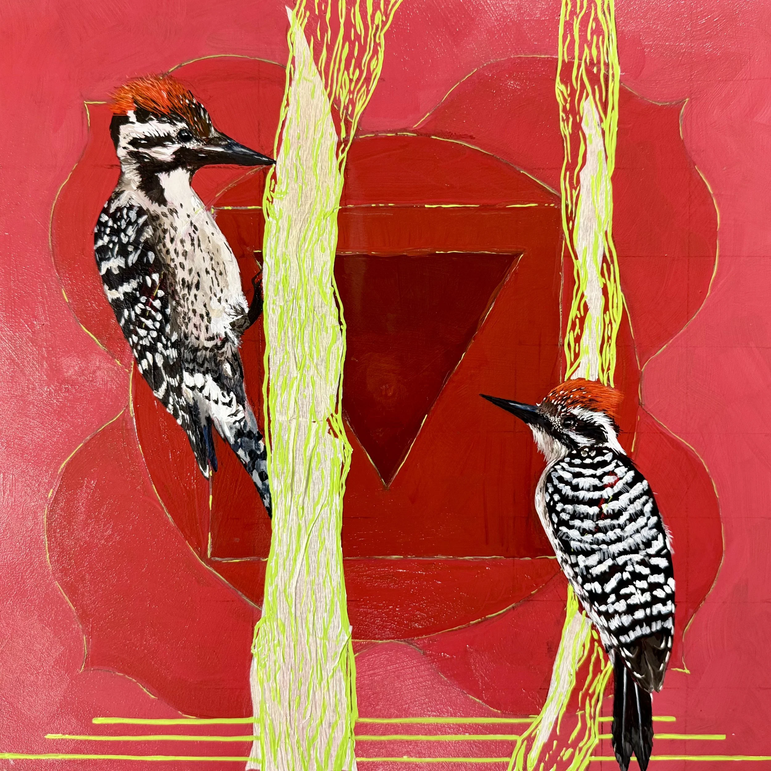 Percussion of Truth, 2026  Acrylic on Panel  18x18  $555