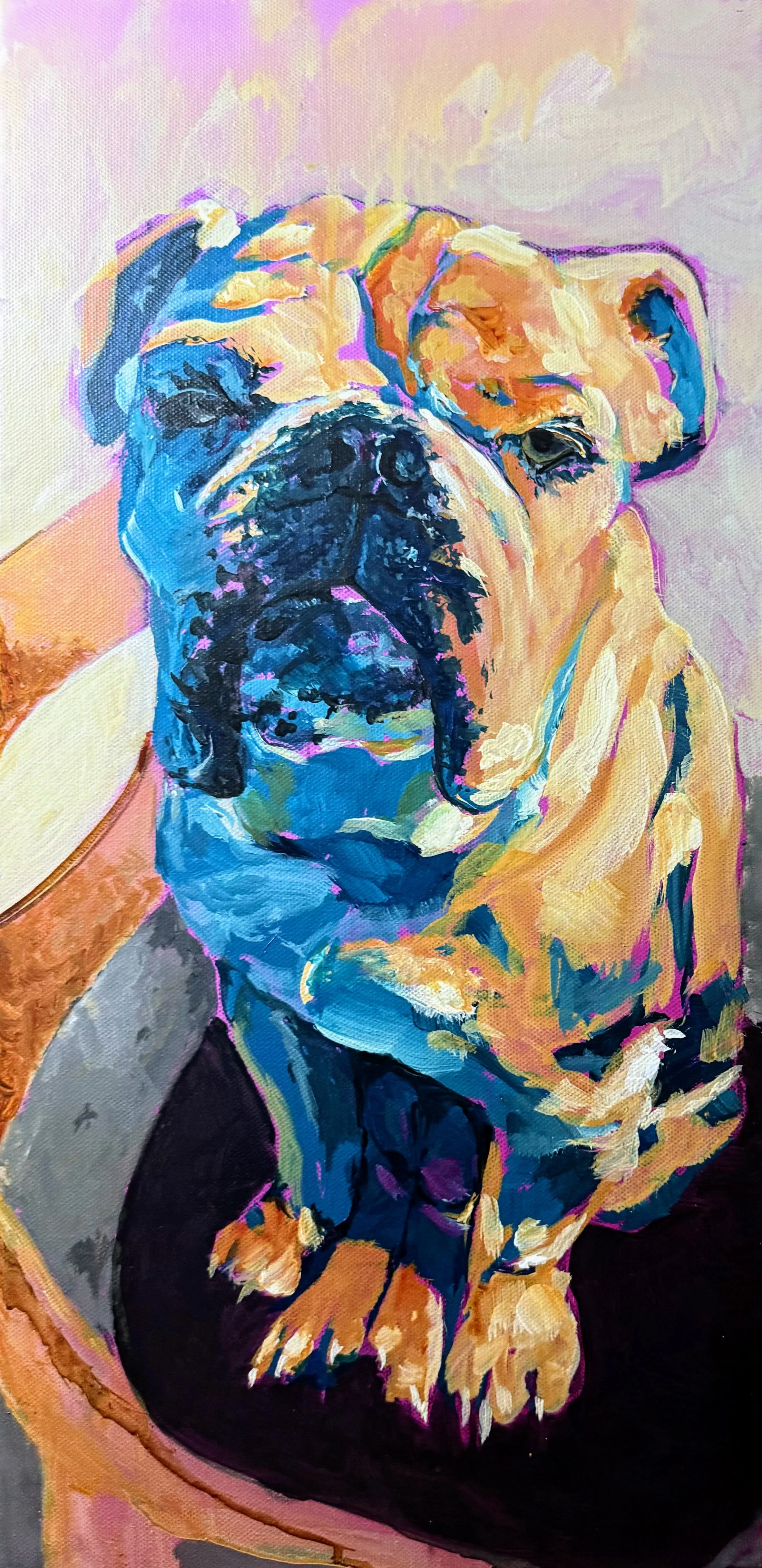 Clive's Feetsies  Acrylic on Canvas  20x10  SOLD
