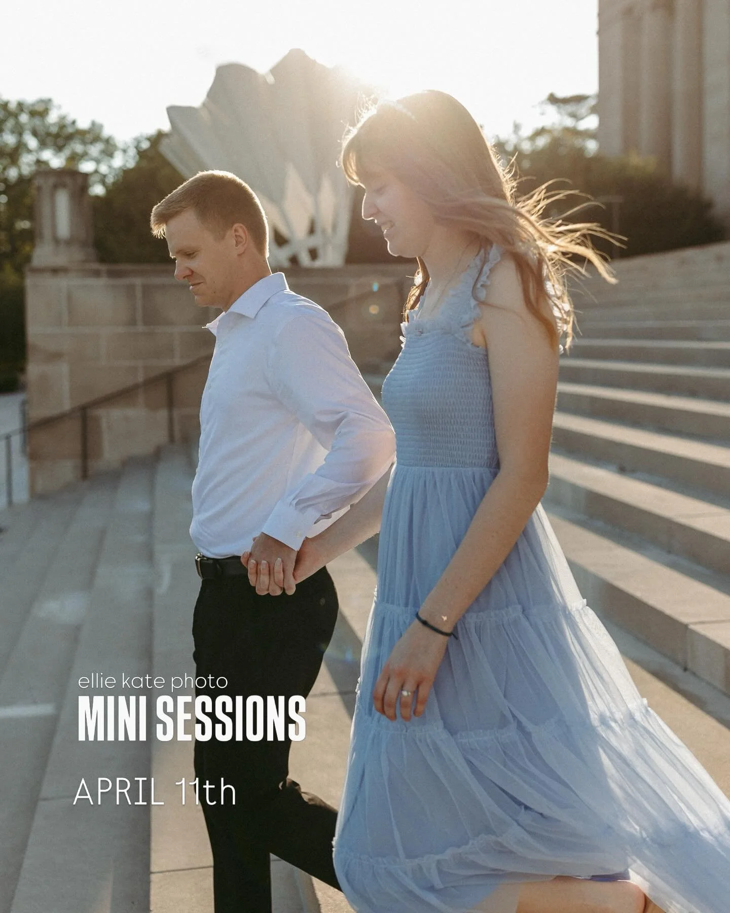 mini sessions on April 11th will be at Nelson Atkins! Perfect for families, individual portraits, and couples. 
Sign ups are live. Details can be found at the link in my bio🤍
