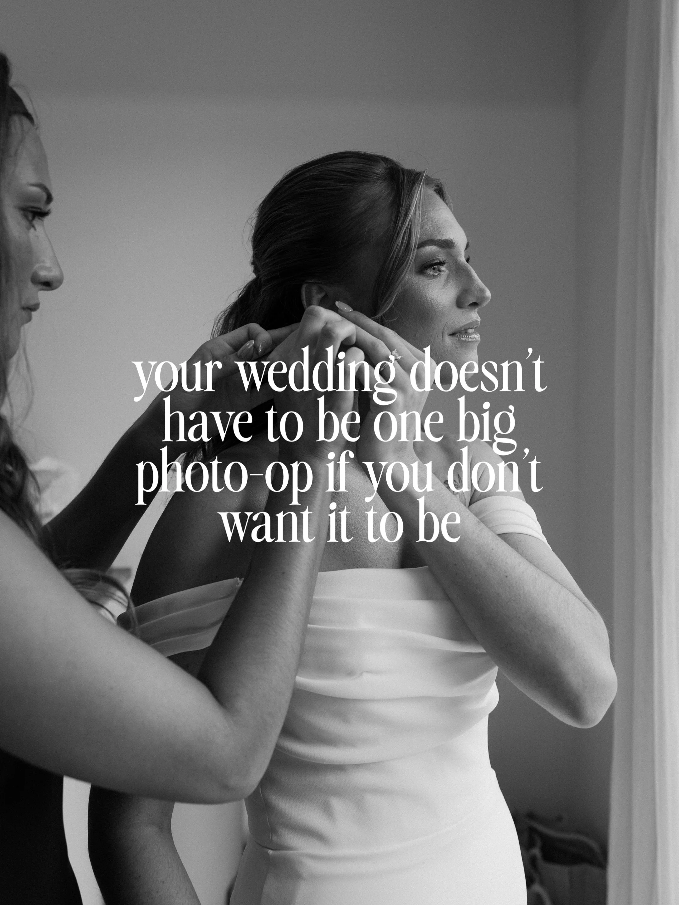 if you don&rsquo;t want your wedding to feel like it&rsquo;s only about the photos, who you hire as your photographer MATTERS. ask your photographer these questions when deciding who to book: 
1. what&rsquo;s your approach to capturing each moment on