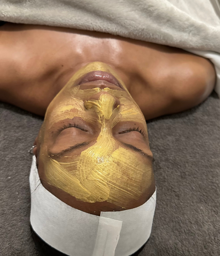 All-Inclusive Facial in Fontana California using a gold mask