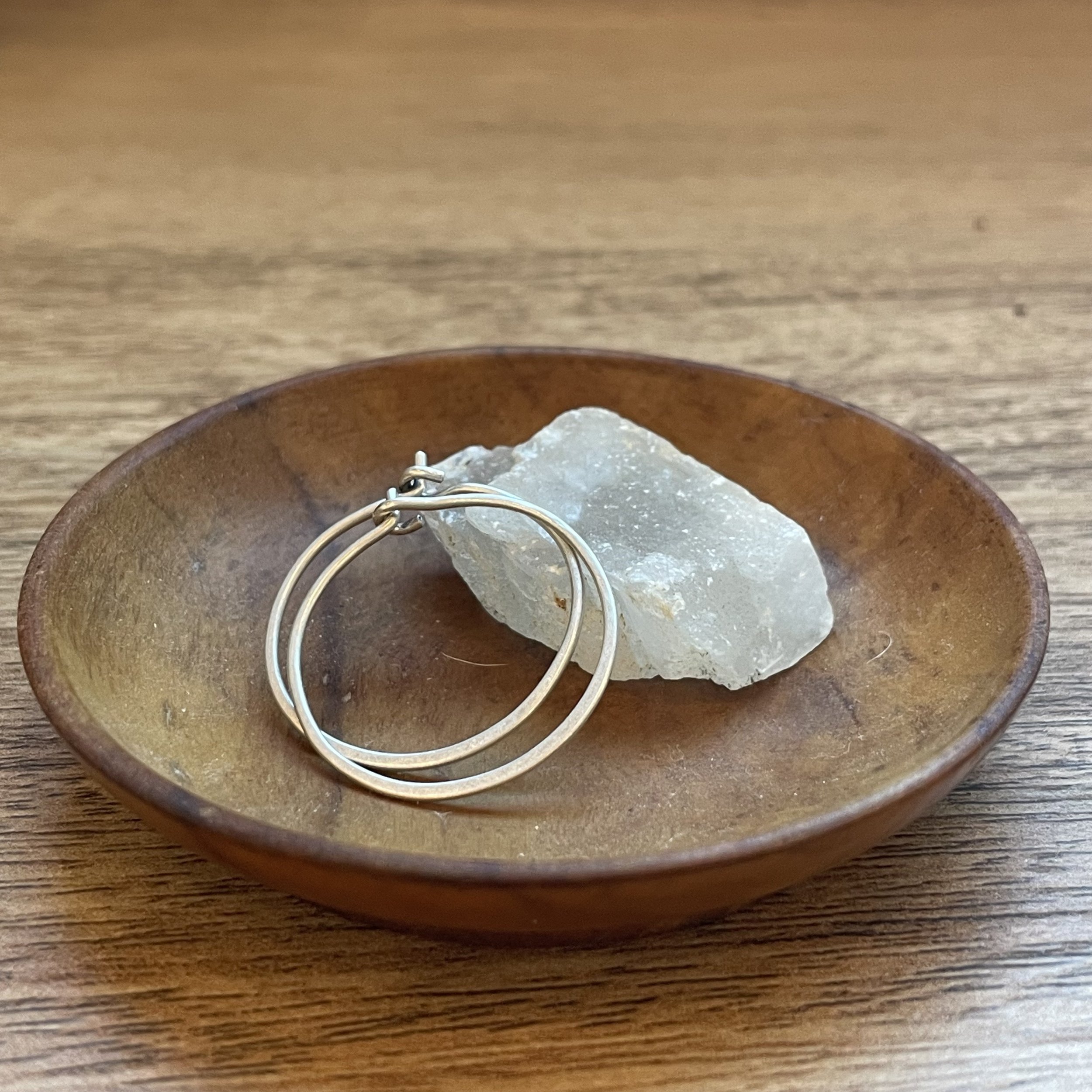 Matte Hammered Hoop