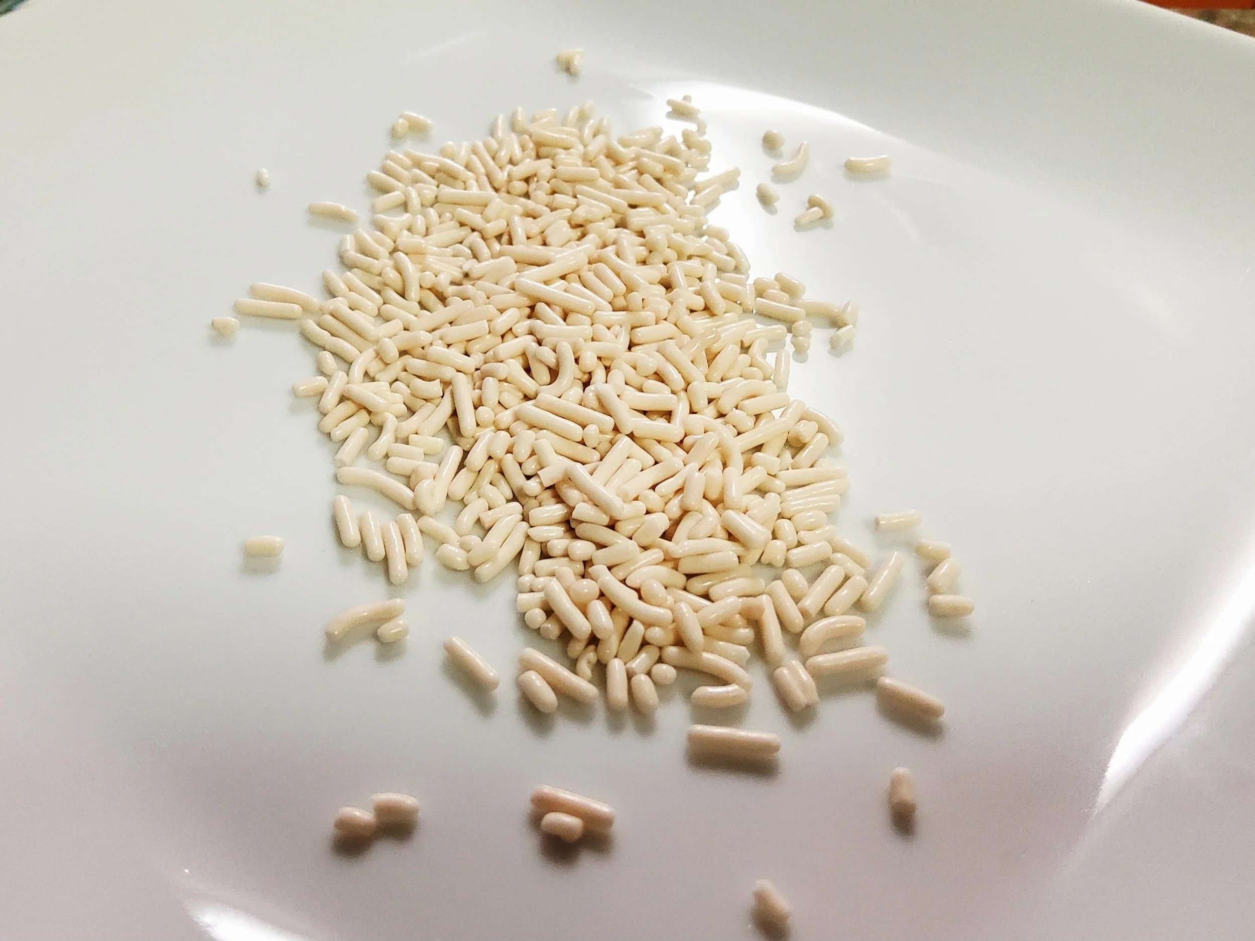 White cake sprinkles