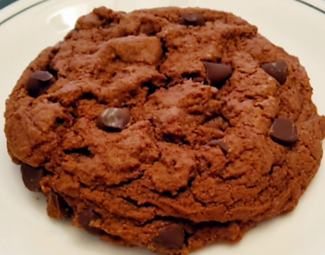 Plant-based double chocolate chip cookies